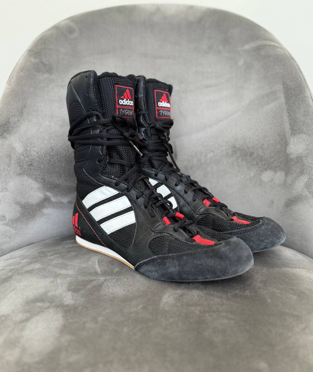 Adidas Adidas Tygun 00s Y2K Leather Black Wrestling Boxing Boots Size US 9 / IT 39 - 1 Thumbnail