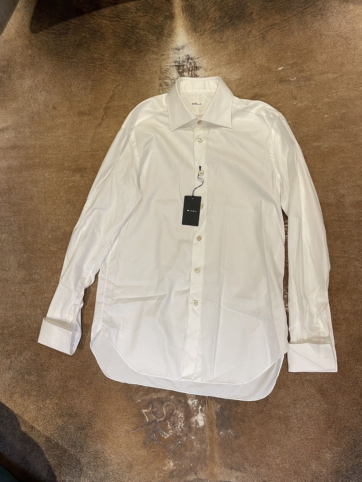 Kiton Shirt Size 16 collar