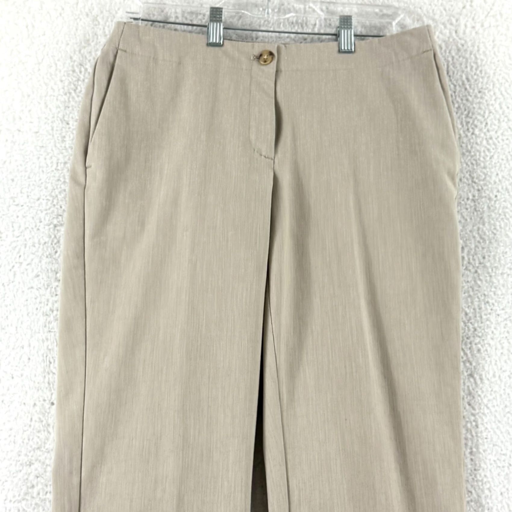 J. Jill J. Jill Dress Pants Womens Size 8 Beige Straight Leg Mid-Rise Work Wear Career Pants Size 30" / US 8 / IT 44 - 2 Thumbnail