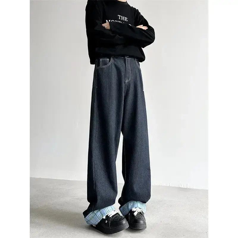 Japanese Brand Retro loose straight leg wide leg jeans Size US 32 / EU 48 - 5 Thumbnail