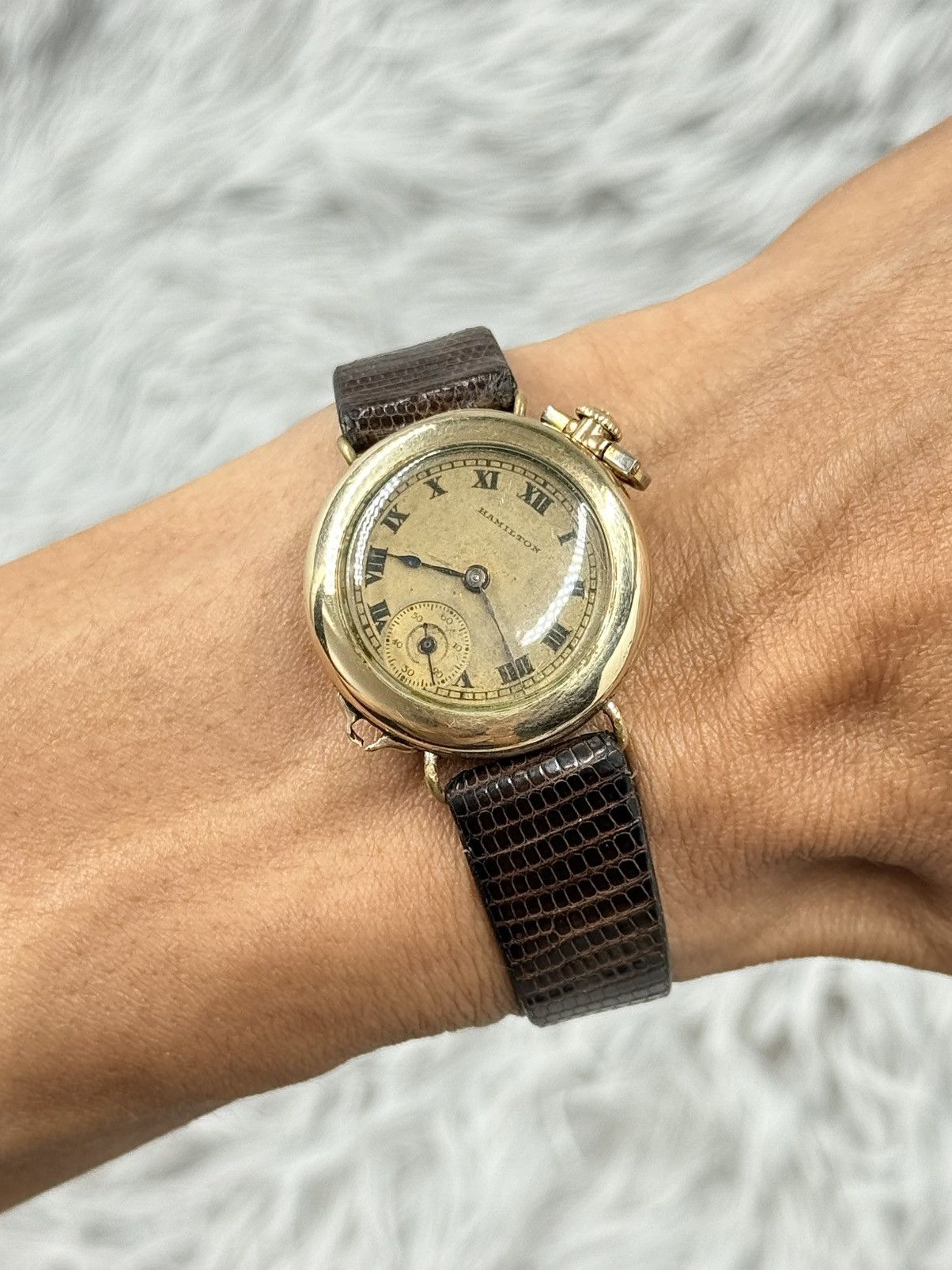 Vintage Vintage Apapt HAMILTON Pocket Watch Swiss Manual Watch Size ONE SIZE - 2 Thumbnail