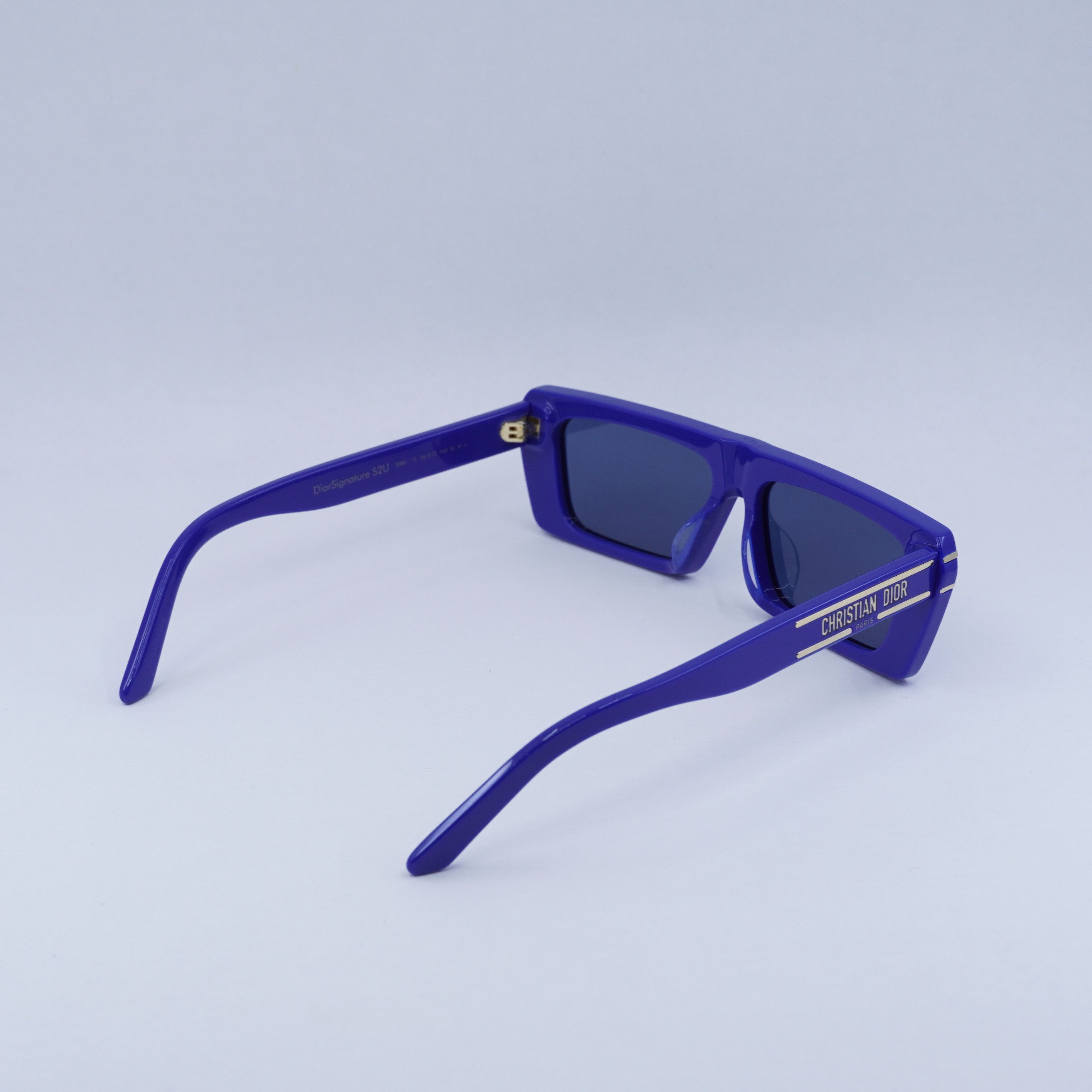 Dior Dior DIORSIGNATURE S2U 30B0 Sunglasses Solid Blue Rectangle Size ONE SIZE - 13 Thumbnail