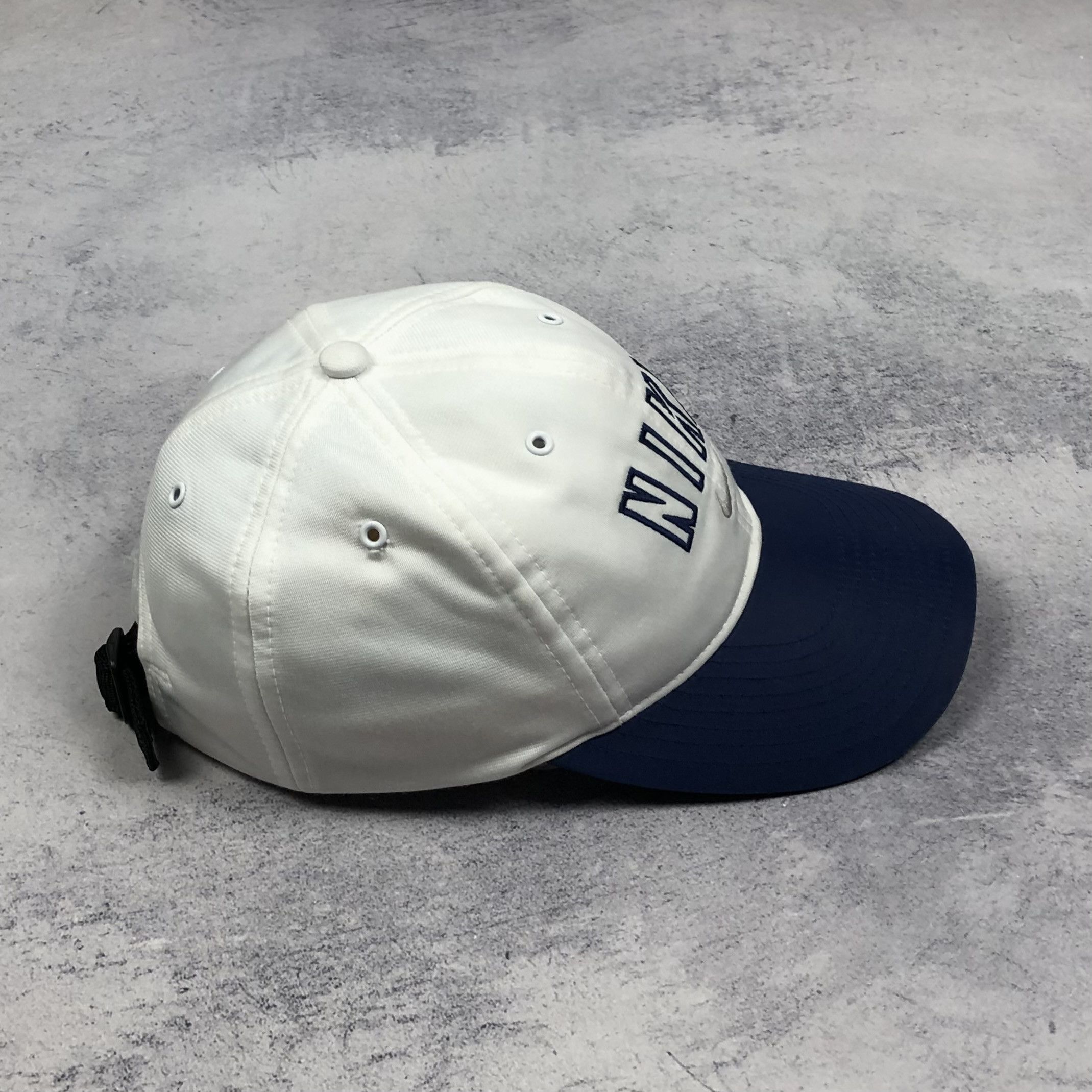 Nike Y2K Nike Centre Script Swoosh Logo Blue White Vintage Cap Size ONE SIZE - 5 Thumbnail