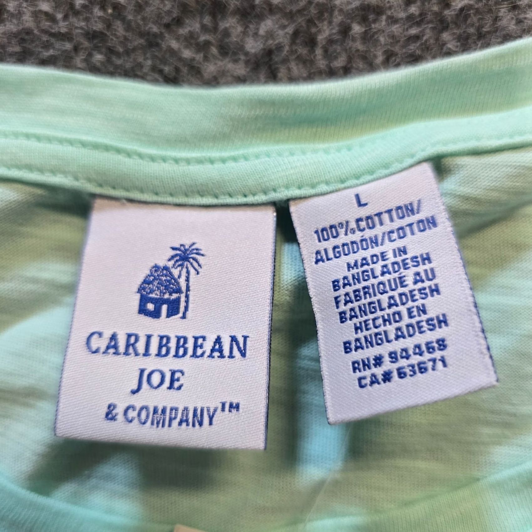 Pinko Caribbean Joe Top Womens L Green Pink Turtle Short Sleeve Casual Tropical Knit Cotton Regular Authentic Style Shirt Mens? Size L / US 10 / IT 46 - 5 Thumbnail