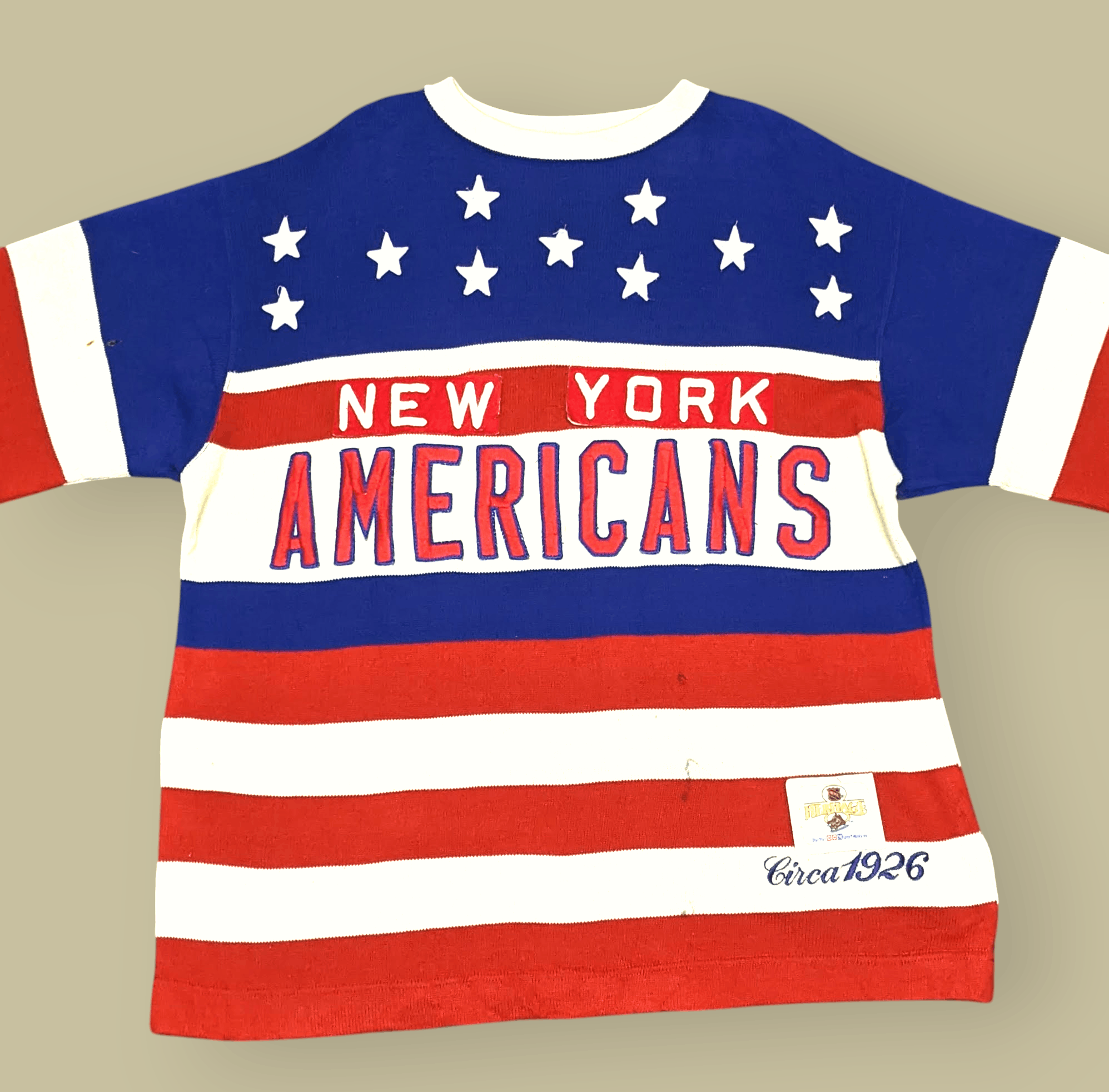 Ccm × Vintage Vintage 90s New York Americans Heritage 1926 Jersey Sweater Size US L / EU 52-54 / 3 - 3 Thumbnail
