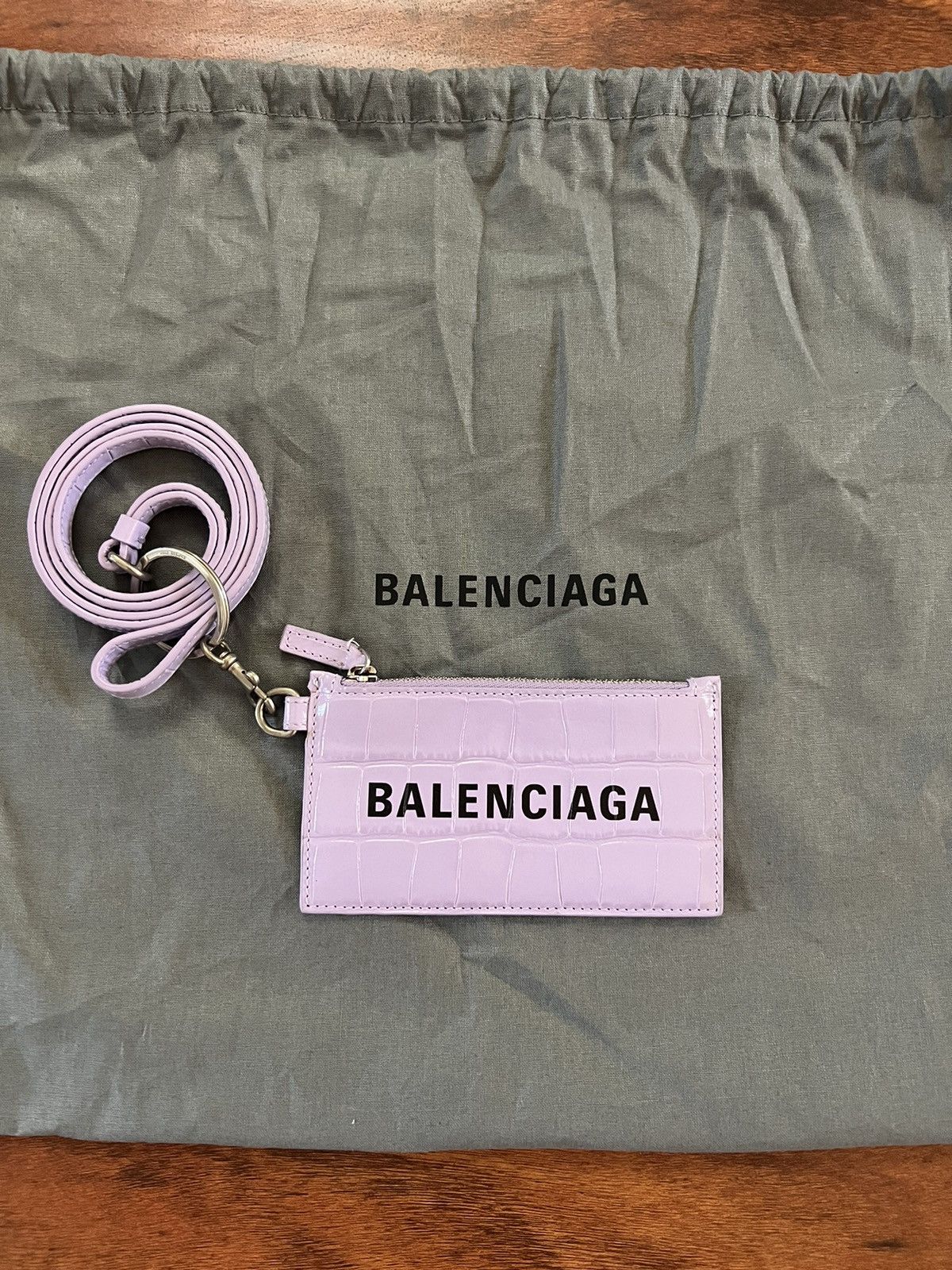 Balenciaga Balenciaga Embossed Croc Calf Wallet + Keyrings Size ONE SIZE - 1 Thumbnail