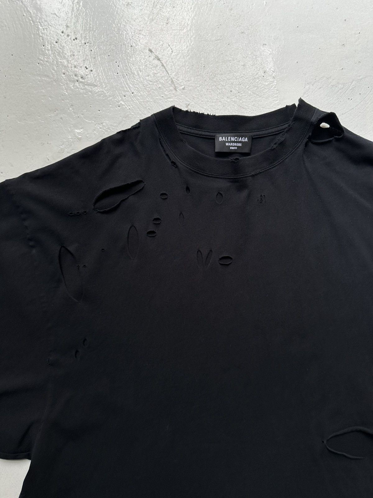 Balenciaga Distressed ripped oversized tee Size US XS / EU 42 / 0 - 2 Thumbnail