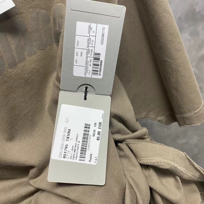 Balenciaga Balenciaga Logo Short Sleeve T-Shirt in Gray-2506 Size US M / EU 48-50 / 2 - 7 Thumbnail