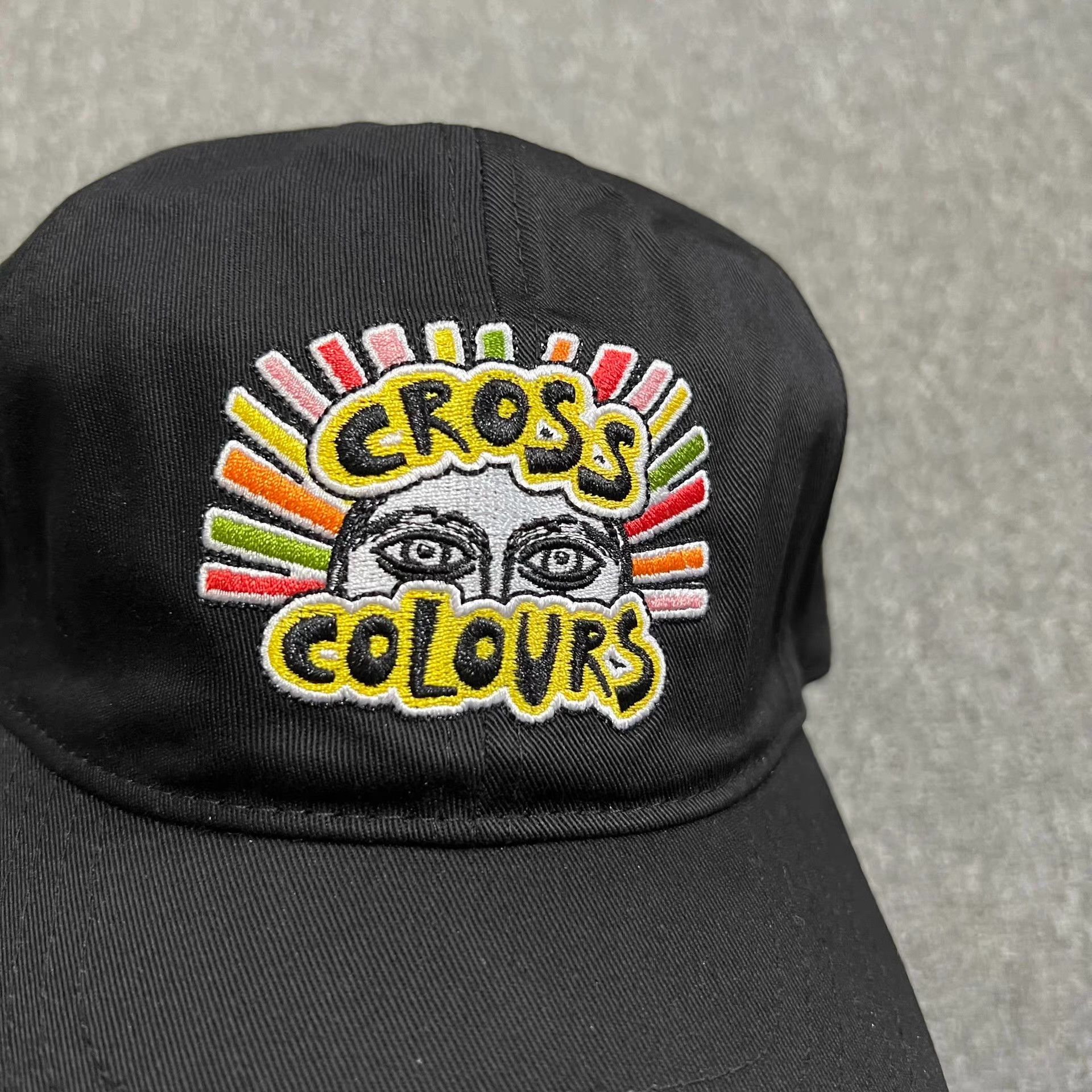 Cross Colours CrossColours Embroidered Curved Brim Baseball Cap Visor Q7 Size ONE SIZE - 2 Thumbnail