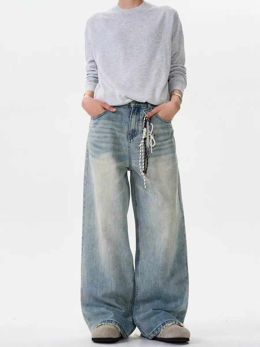 Jean American retro cleanfit washed distressed jeans Size US 32 / EU 48 - 5 Thumbnail