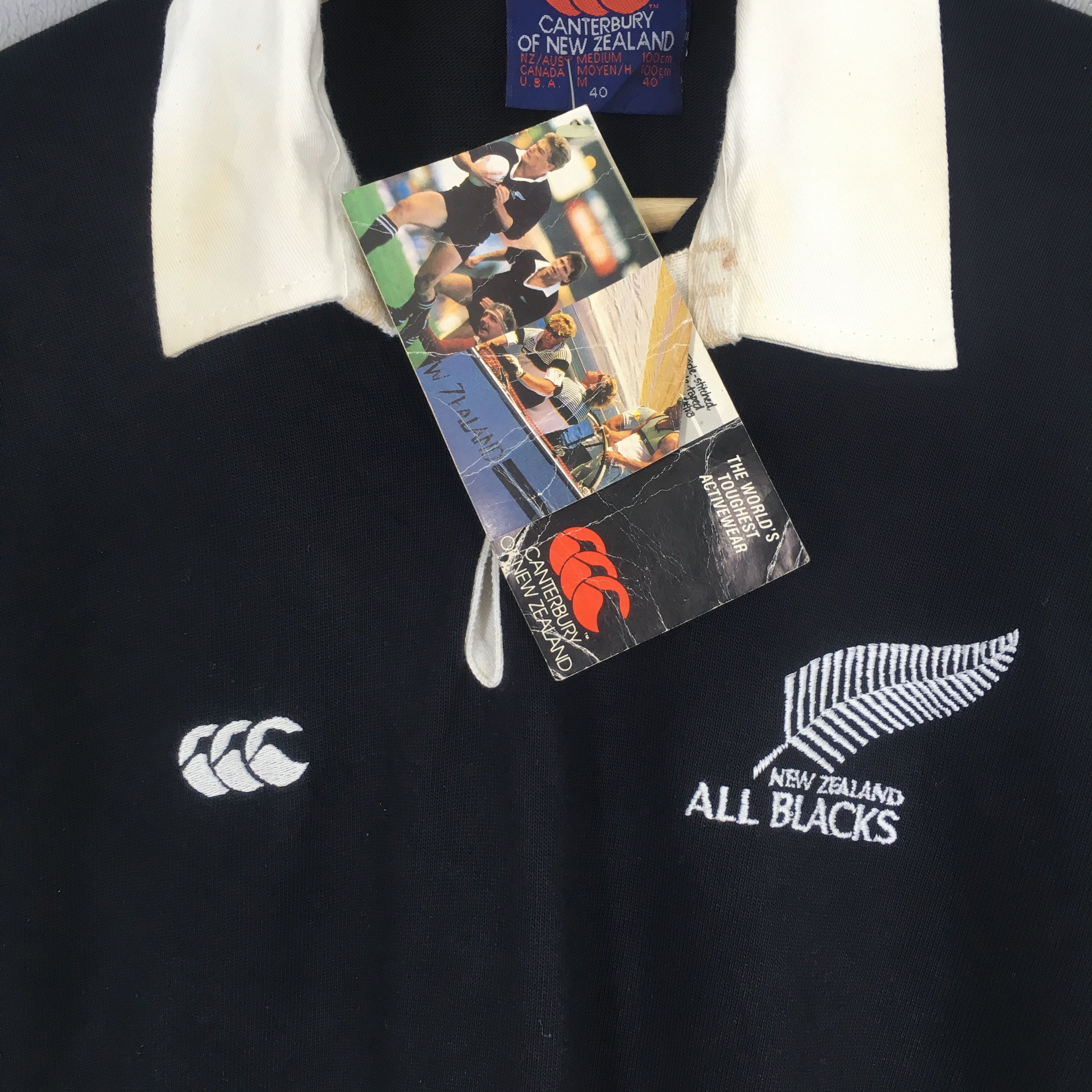 Canterbury of New Zealand Vintage 90's Canterbury Of New Zealand All Black Polo Size US M / EU 48-50 / 2 - 4 Thumbnail