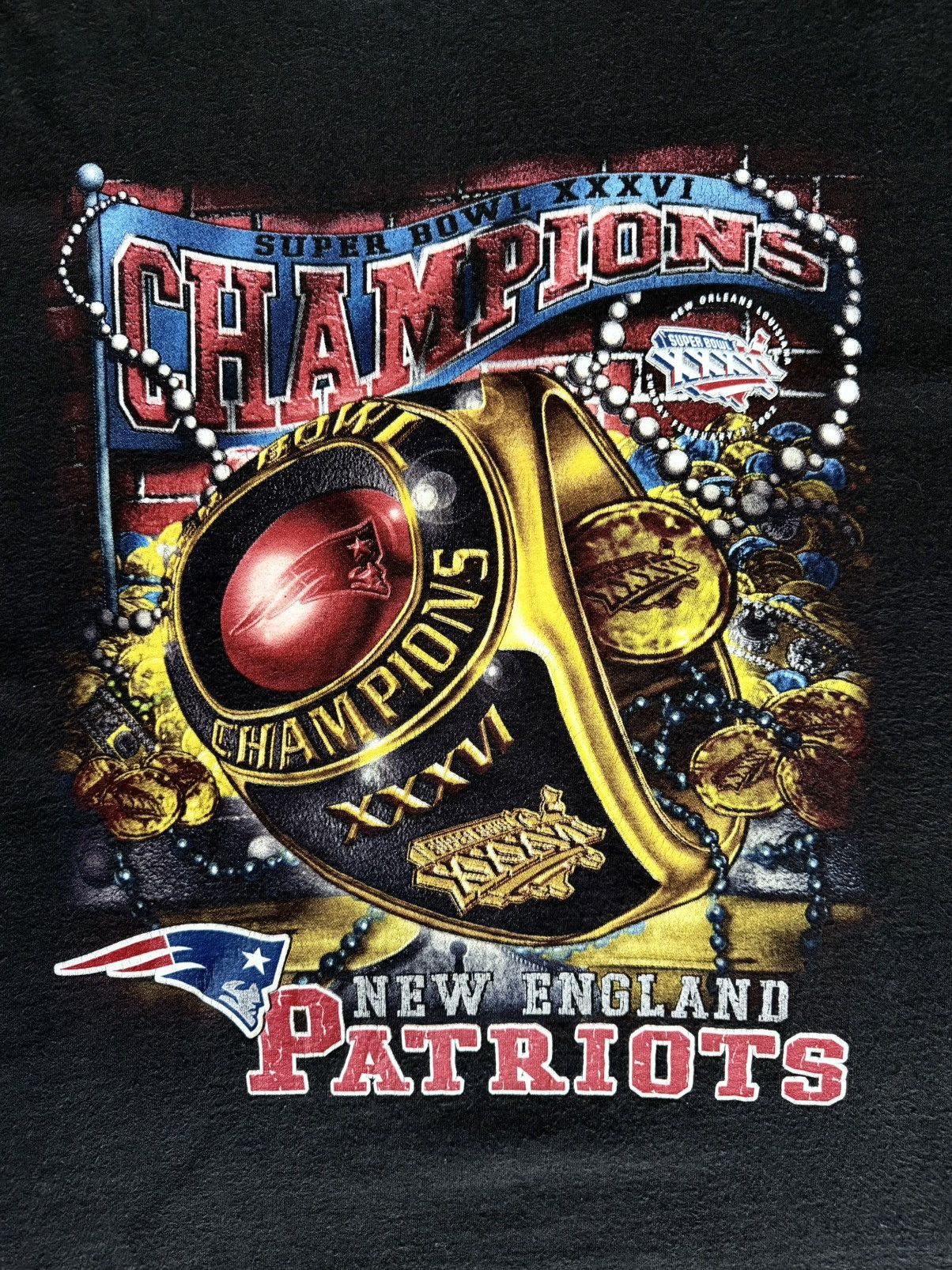 Champion × Vintage Suoer Bowl xxxvi New England Patriots champion Size US XL / EU 56 / 4 - 2 Thumbnail