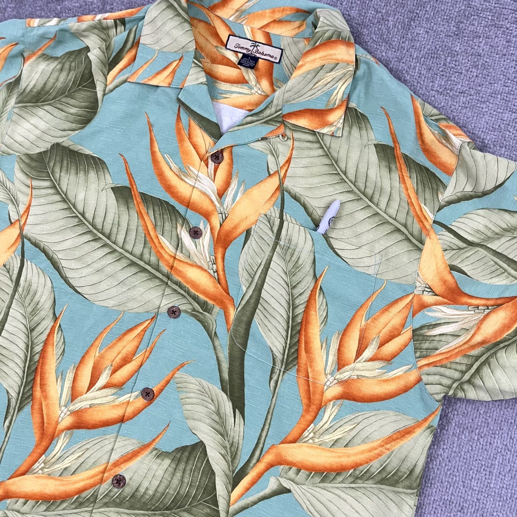 Tommy Bahama Tommy Bahama Hawaiian Shirt Large Silk Floral Tropical Resort Mens Multicolor Size US L / EU 52-54 / 3 - 3 Thumbnail