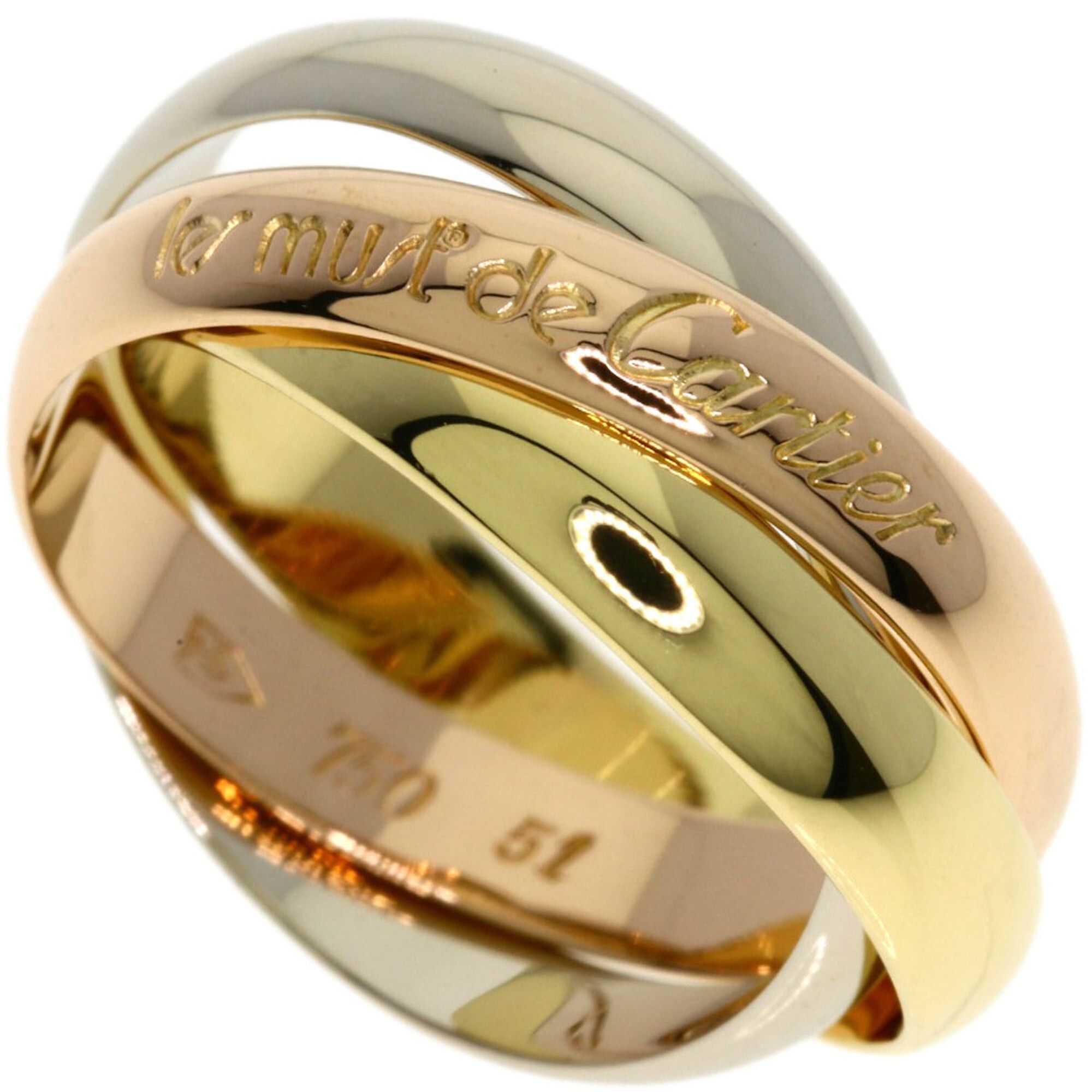 Cartier Cartier Trinity #51 Ring, 18K Pink Gold/18K Yellow White Gold, Women's, CARTIER Size ONE SIZE - 1 Thumbnail