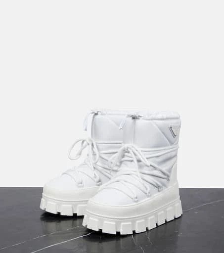 Prada o1B3y1r0426 Platform Snow Boots in White Size US 7 / IT 37 - 5 Thumbnail