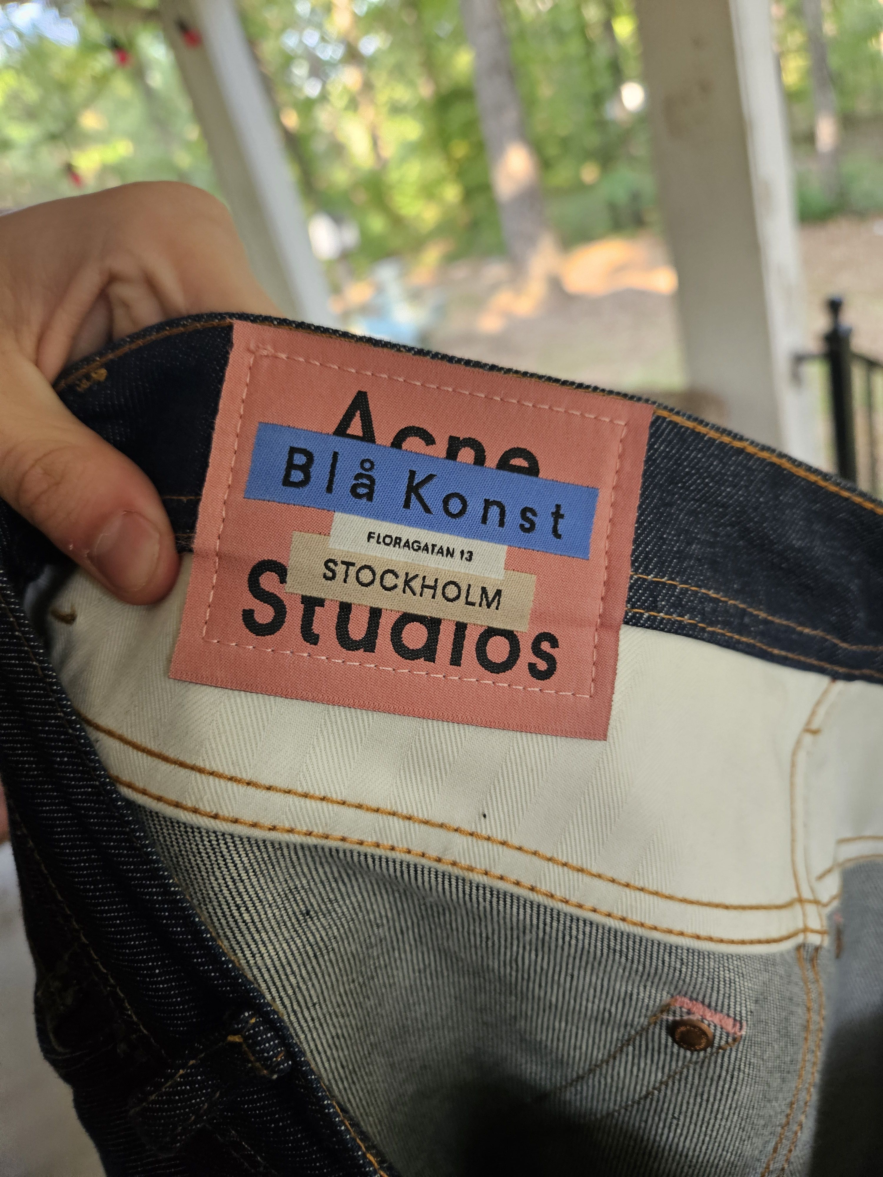 Acne Studios Blå Konst North Indigo Back Patch Dark Blue Denim Jeans Size US 34 / EU 50 - 9 Thumbnail