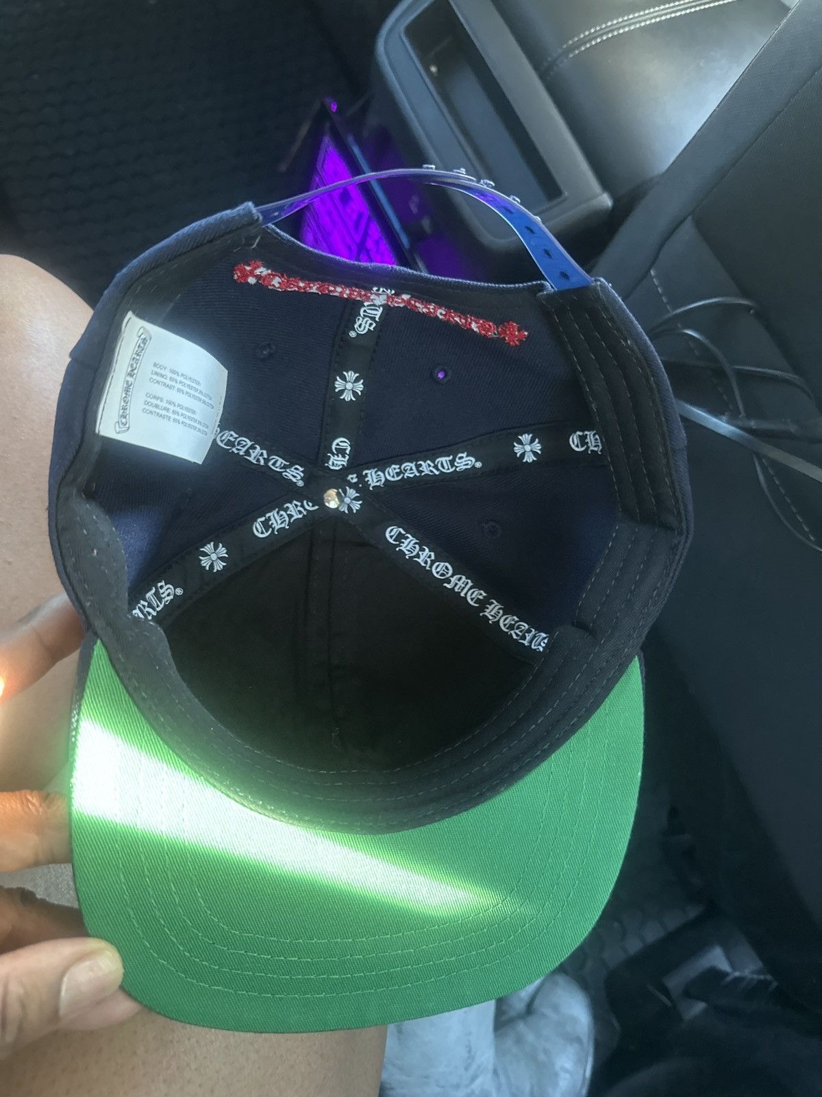 Chrome Hearts Chrome Hearts CH SnapBack Hat NAVY & RED BRAND NEW Size ONE SIZE - 3 Thumbnail
