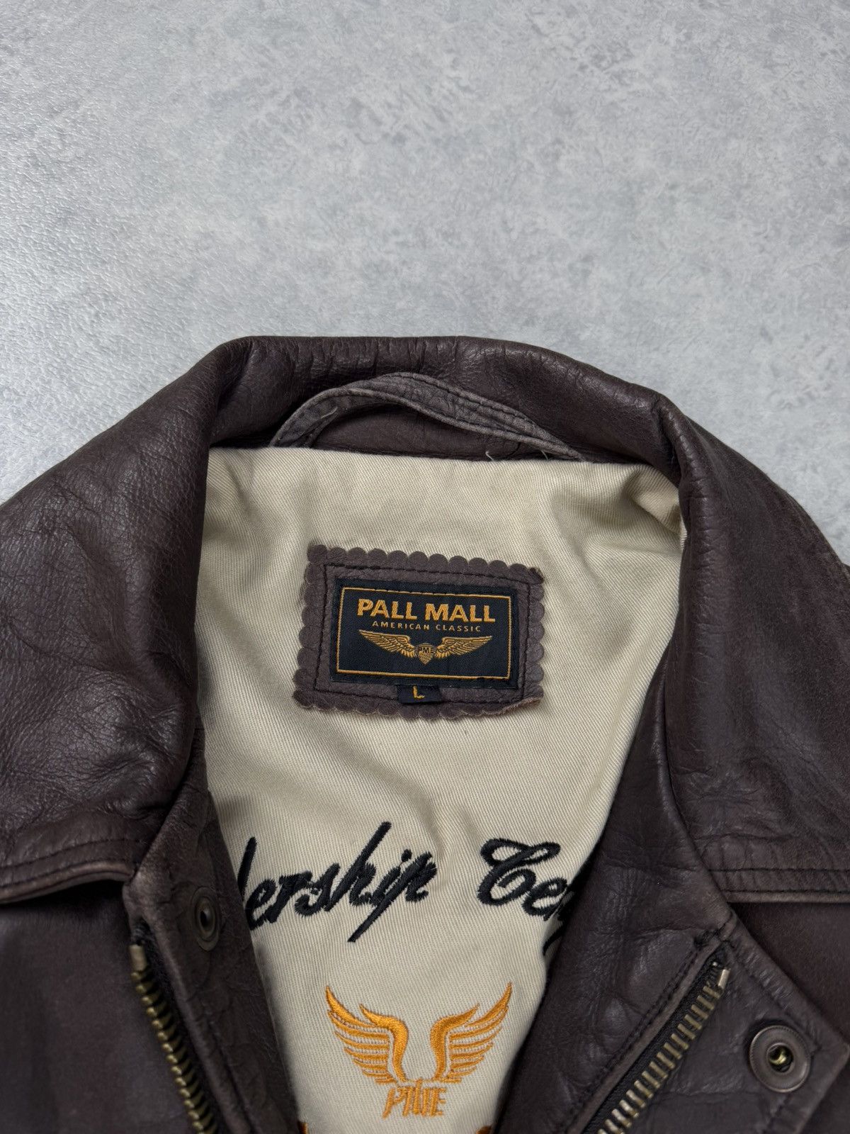 Genuine Leather Pall Mall Leather Bomber Jacket Brown Aviator Size L Size US L / EU 52-54 / 3 - 7 Thumbnail