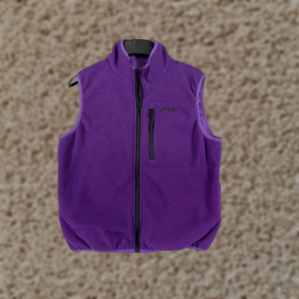 Asics ASICS Vest Women's Medium Purple Full Zip Reversible Nylon Polyester Zip Casual Women Vest Mid-Length Purple 1990s? Size M / US 6-8 / IT 42-44 - 1 Thumbnail