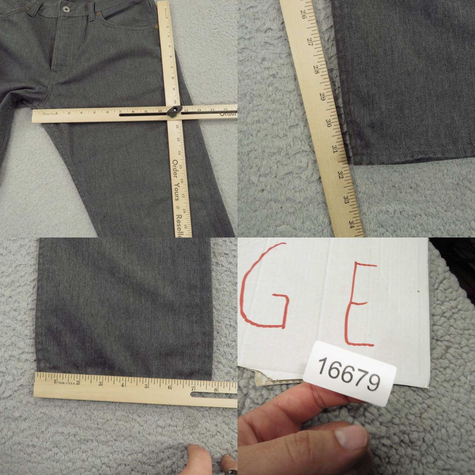 Wallace & Barnes Wallace & Barnes Jeans Mens 32x32 Slim Fit Charcoal Grey Denim Button Fly Shirt? Size US 32 / EU 48 - 9 Thumbnail