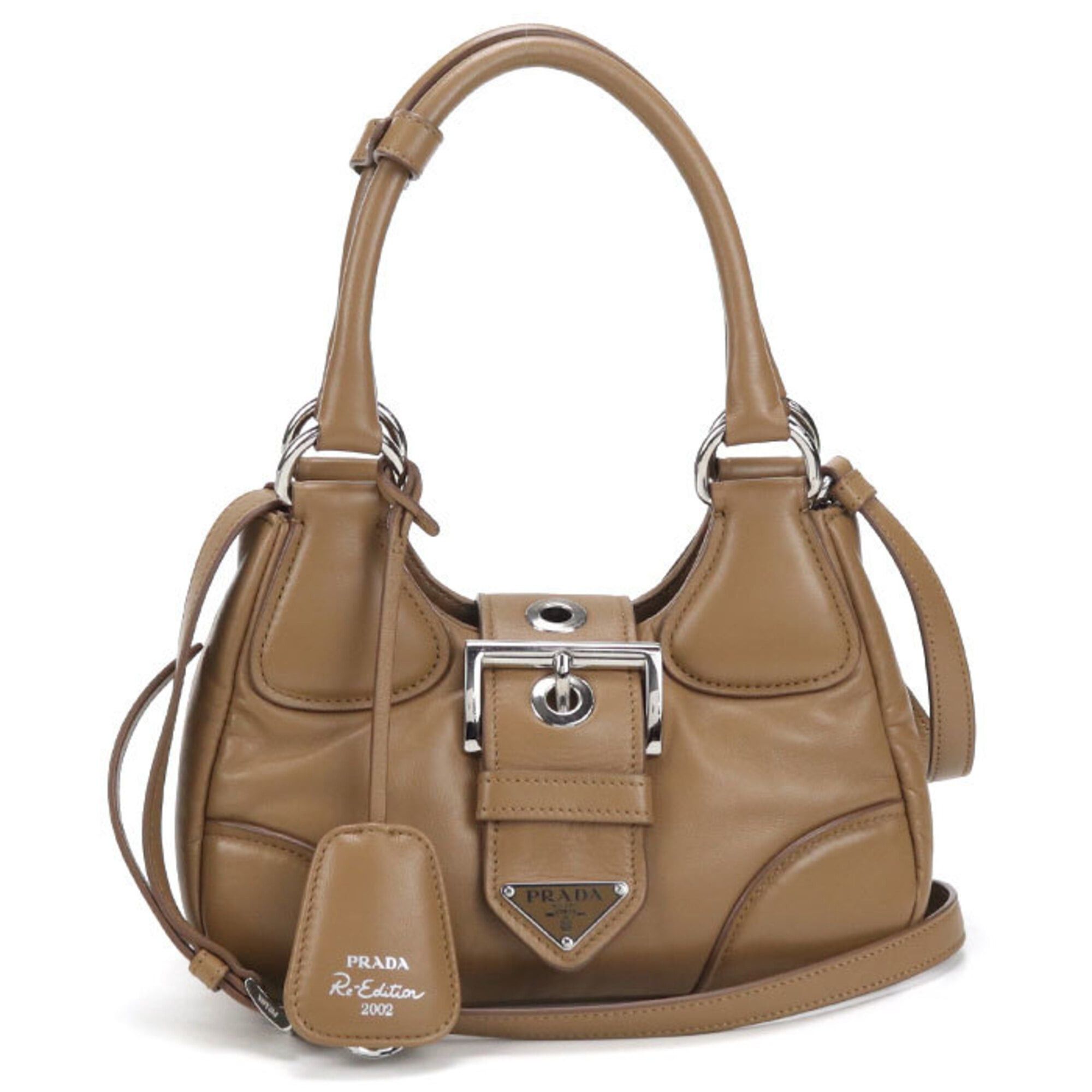 Prada Prada handbag 1BA381 2WAY Moon Women's Brown Size ONE SIZE - 1 Thumbnail