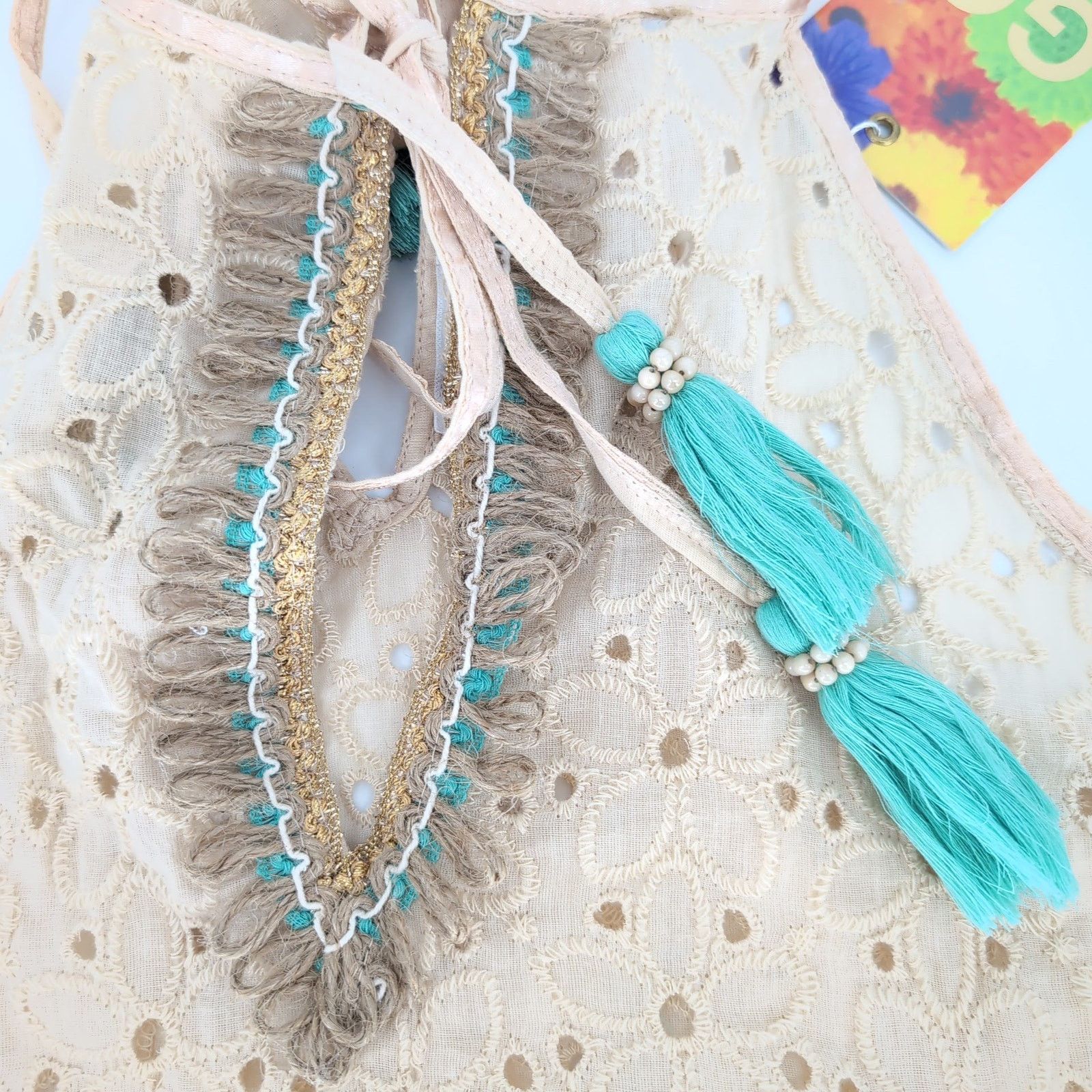 Other Gypsy Queen Paris Collection Eyelet Halter NWT Top Size M/L Size M / US 6-8 / IT 42-44 - 4 Thumbnail