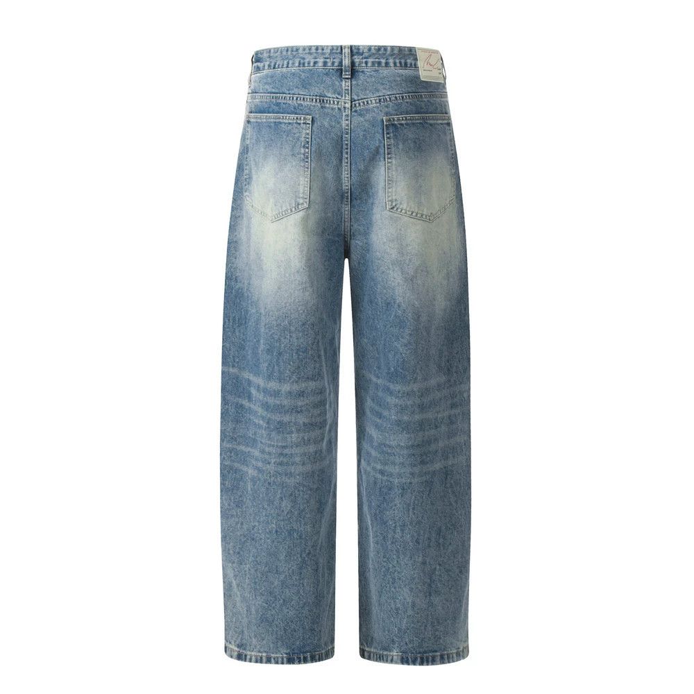 Jean Men's vintage gradient washed distressed scimitar jeans Size US 32 / EU 48 - 2 Thumbnail