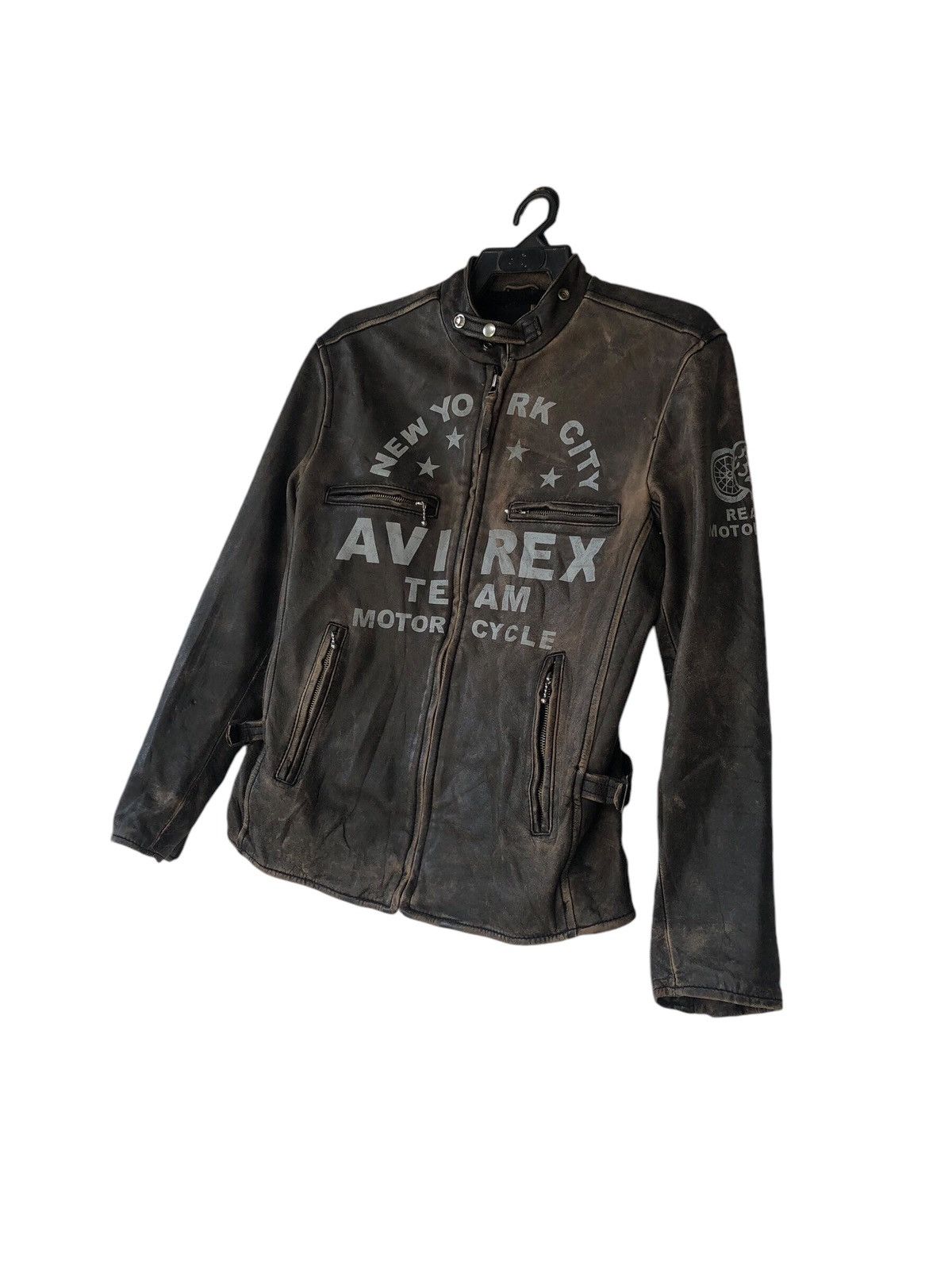Avirex VINTAGE AVIREX LEATHER MOTORCYCLE BIKERS RACER JACKET Size US L / EU 52-54 / 3 - 4 Thumbnail