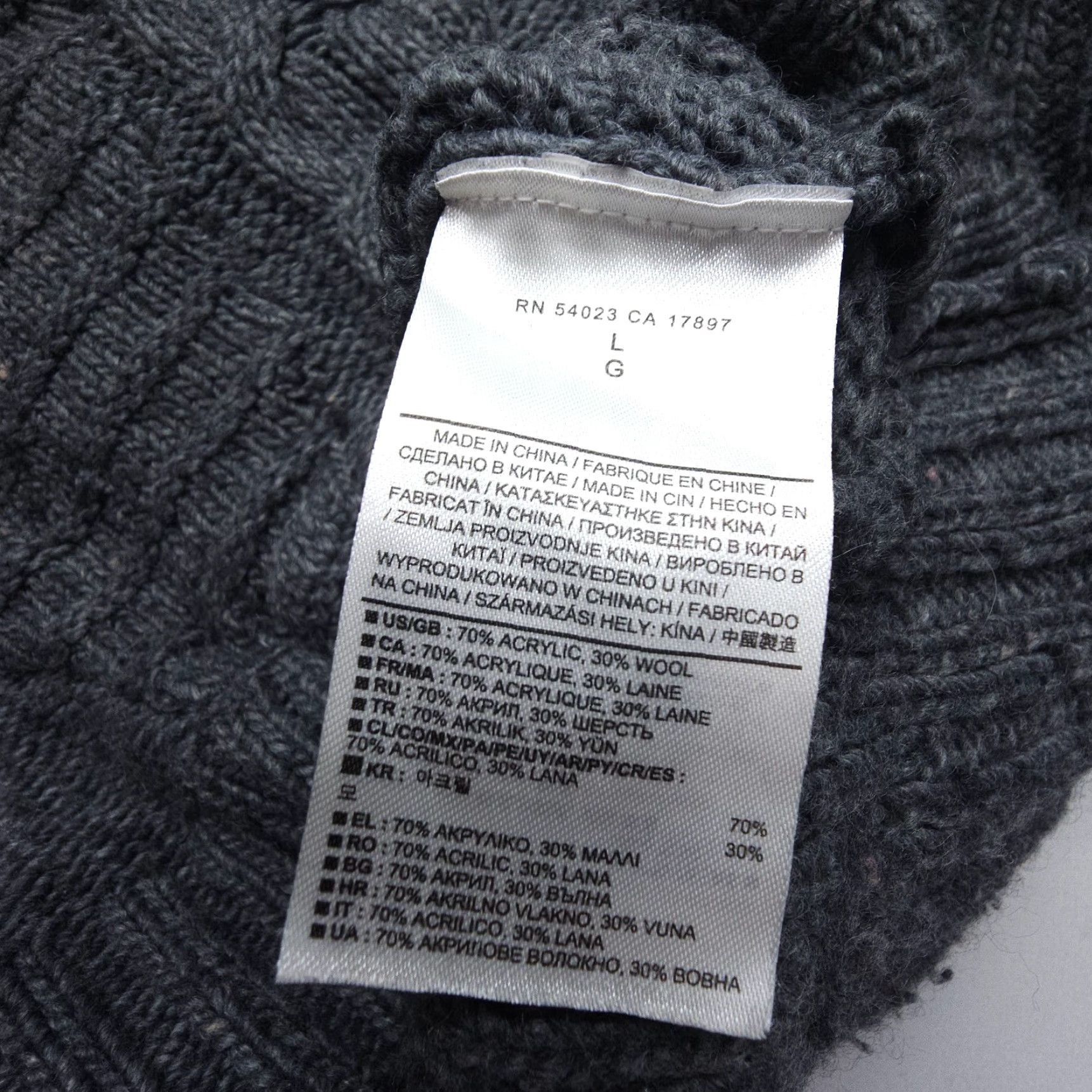 Banana Republic Banana Republic Sweater Womens Large Gray Oversized Cable Knit Wool Blend Knit Size L / US 10 / IT 46 - 8 Thumbnail