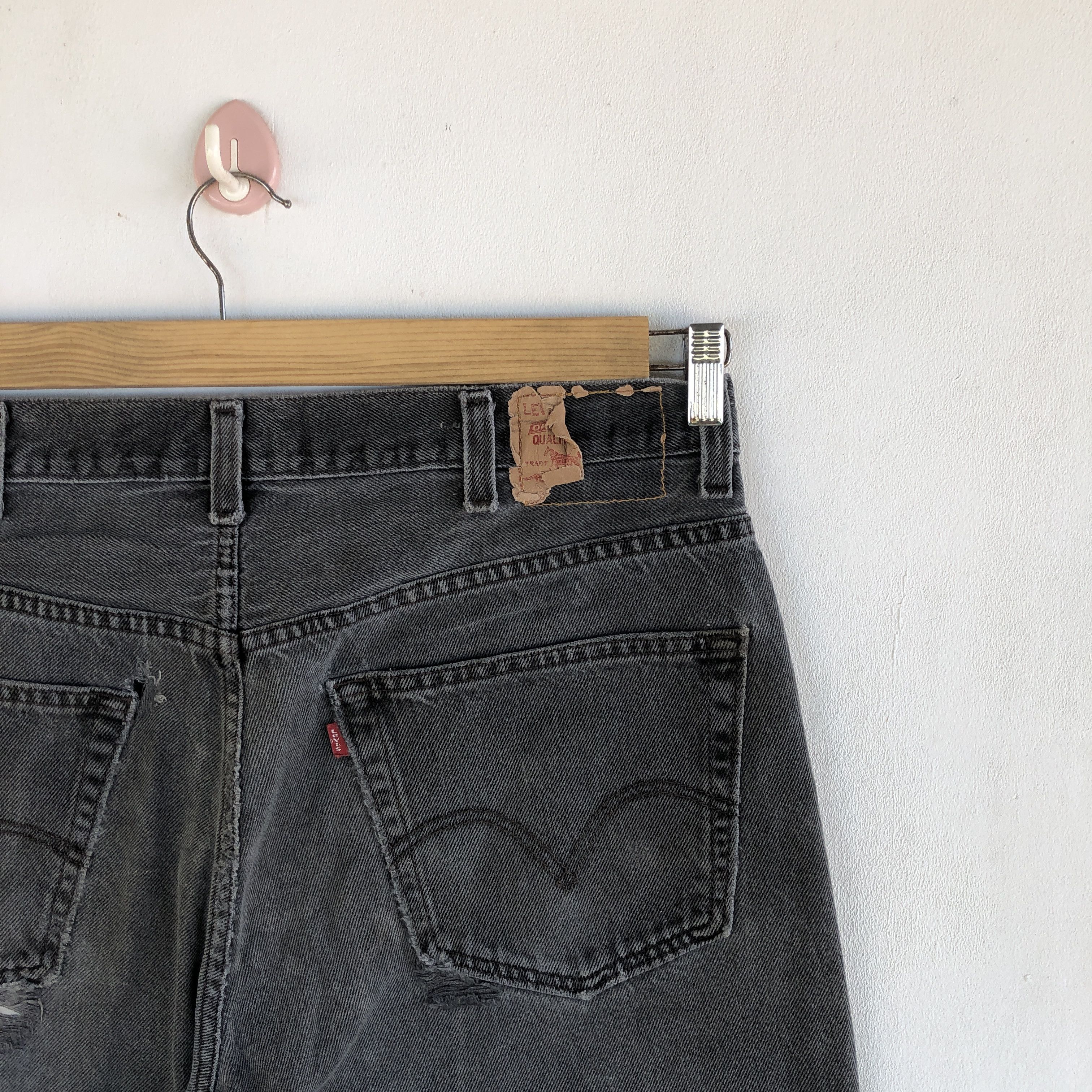 Levi's Vintage Levis 550 Jeans Levi's Faded Black Grunge Denim Size US 32 / EU 48 - 5 Thumbnail