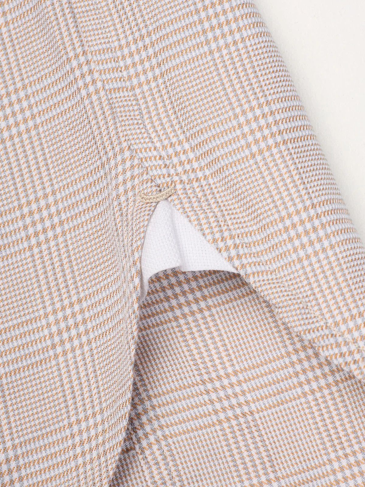 Tom Ford TOM FORD Beige Glen Plaid Cotton Dress Shirt Size US M / EU 48-50 / 2 - 5 Thumbnail