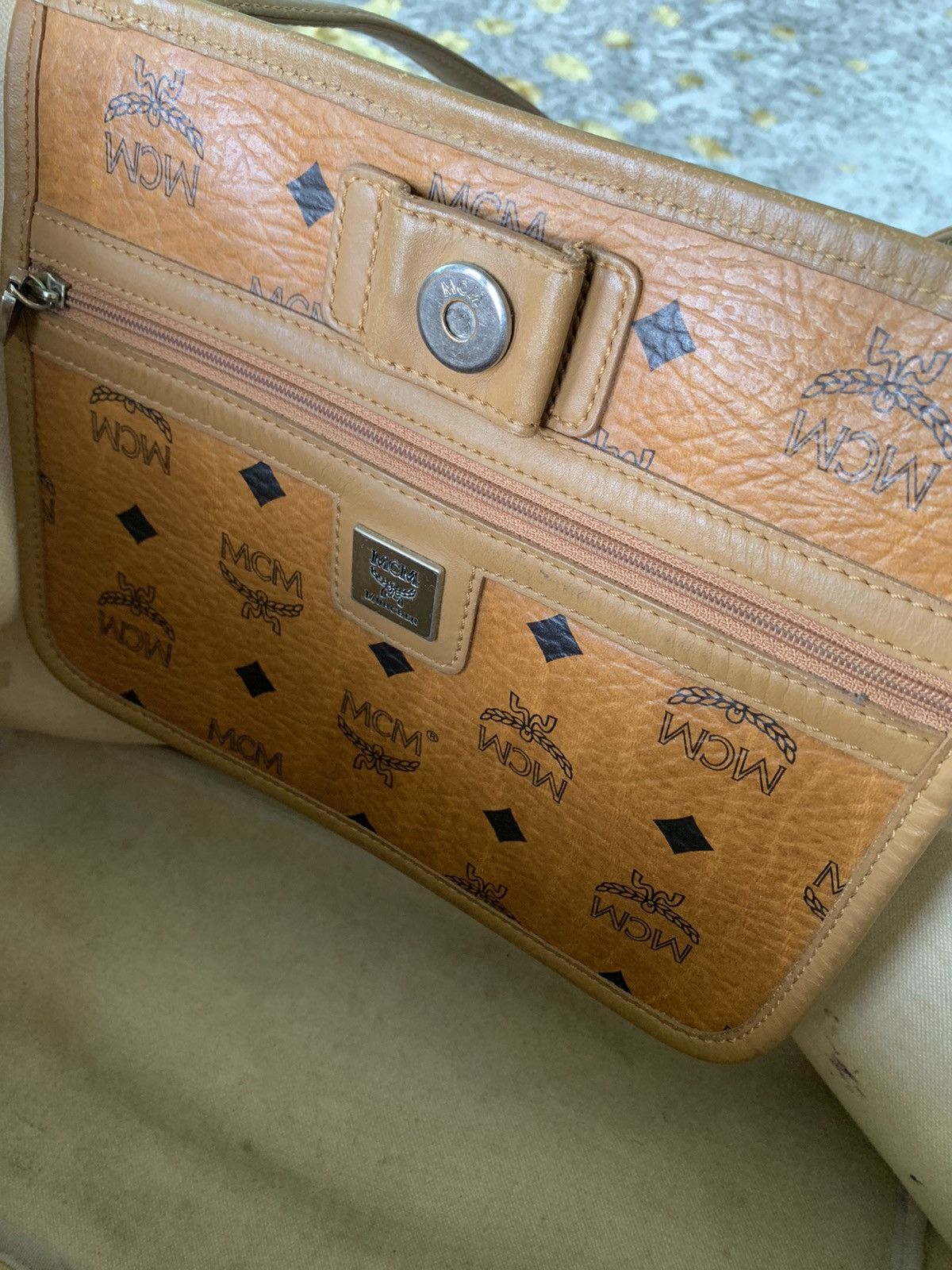 Designer × MCM MCM Cognac Visetos Hobo tote bag Size ONE SIZE - 16 Thumbnail