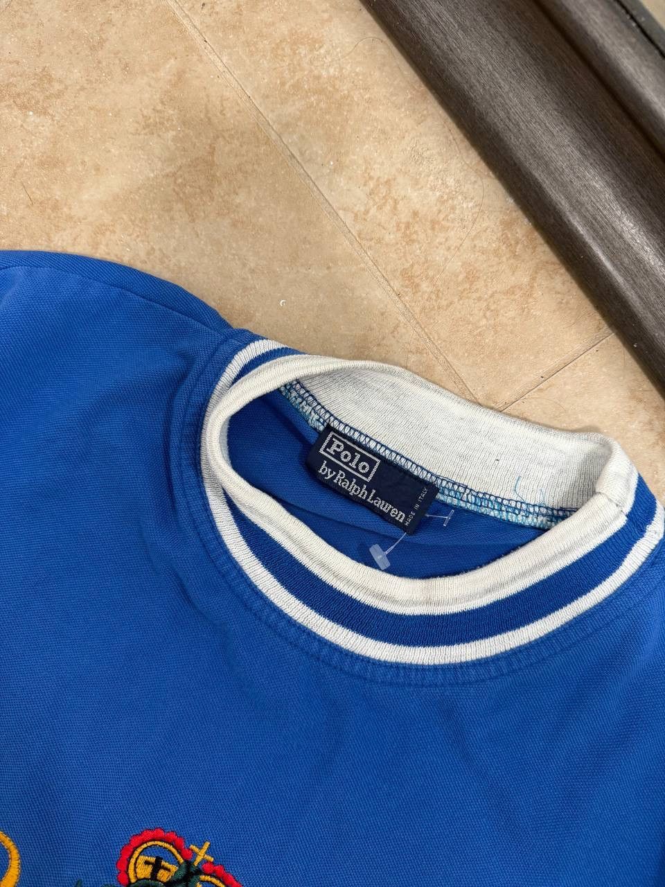 Polo Ralph Lauren Polo Ralph Lauren Vintage Blue T-Shirt Neck M size Size US M / EU 48-50 / 2 - 3 Thumbnail