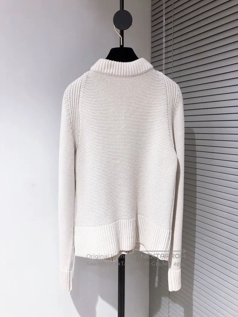 Hermes Hermes Light beige wool and cashmere knitted sweater cardi Size XS / US 0-2 / IT 36-38 - 2 Thumbnail