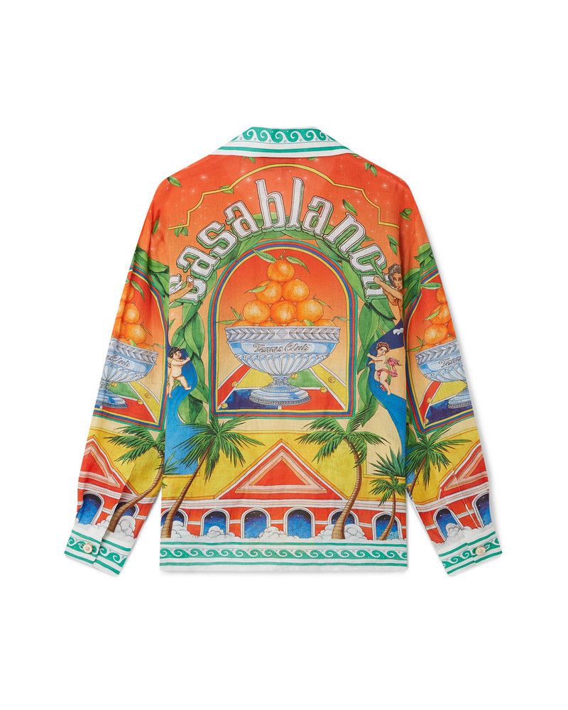 Casablanca o1mle0326 Cuban Collar Long Sleeve Shirt Trophy Multicolor Size US L / EU 52-54 / 3 - 2 Thumbnail