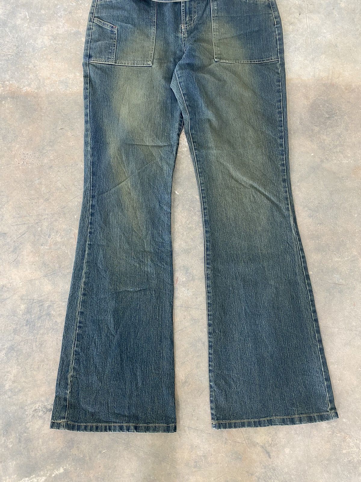 Hysteric Glamour × Japanese Brand × Le Grande Bleu (L.G.B.) Gloria Flare Jeans Mud wash Bondage 90s Punk Grunge Size US 32 / EU 48 - 2 Thumbnail