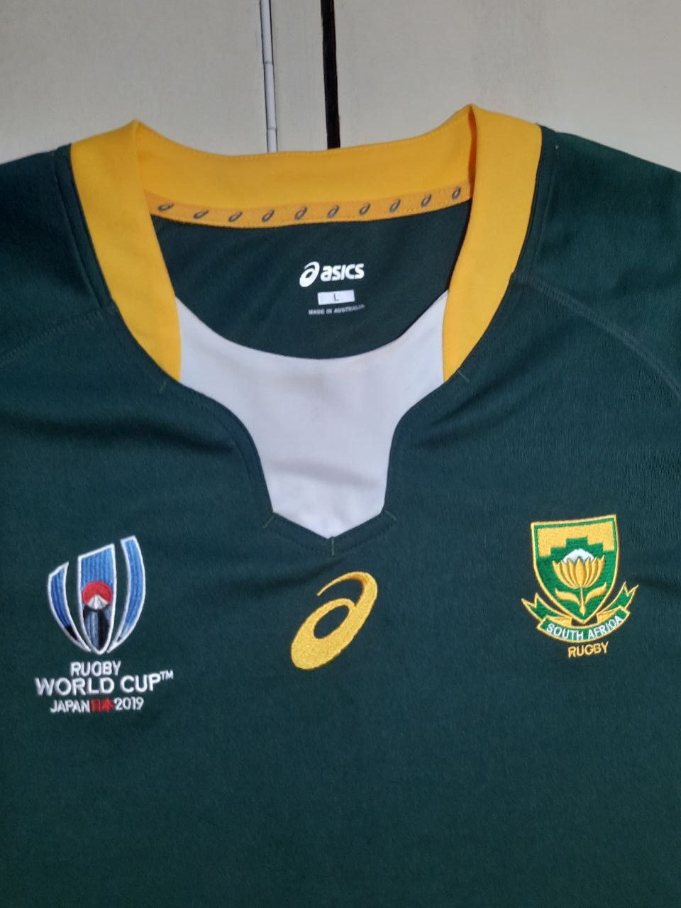 Asics Asics South Africa World Cup Japan 2019 Rugby Shirt Size US L / EU 52-54 / 3 - 5 Thumbnail