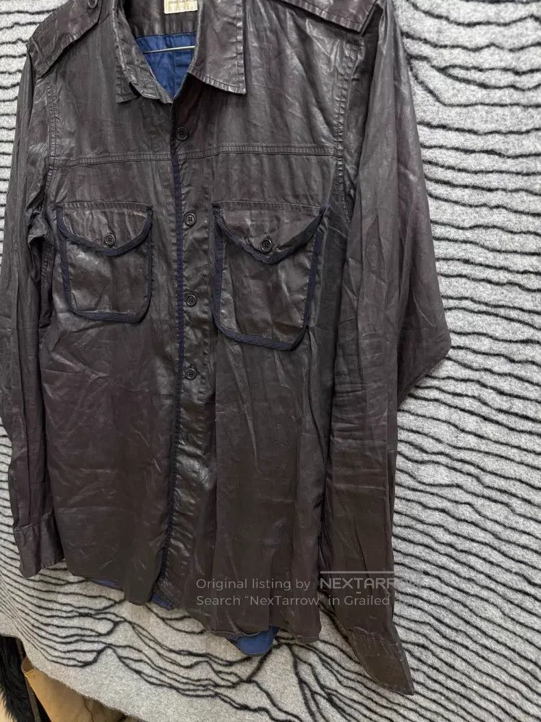 Dries Van Noten DRIES VAN NOTEN Waxed Denim Shirt Size US S / EU 44-46 / 1 - 2 Thumbnail
