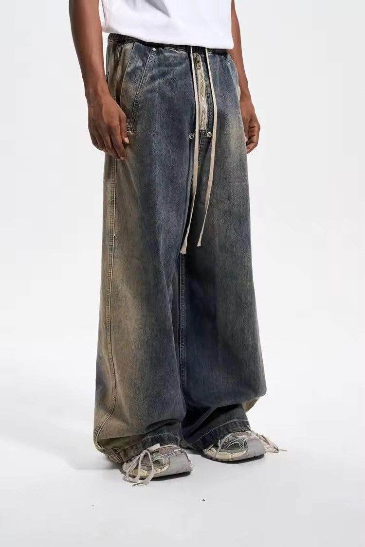 Japanese Brand × Jean Baggy Washed Zipper Gradient Vintage Denim Jeans Size US 30 / EU 46 - 2 Thumbnail