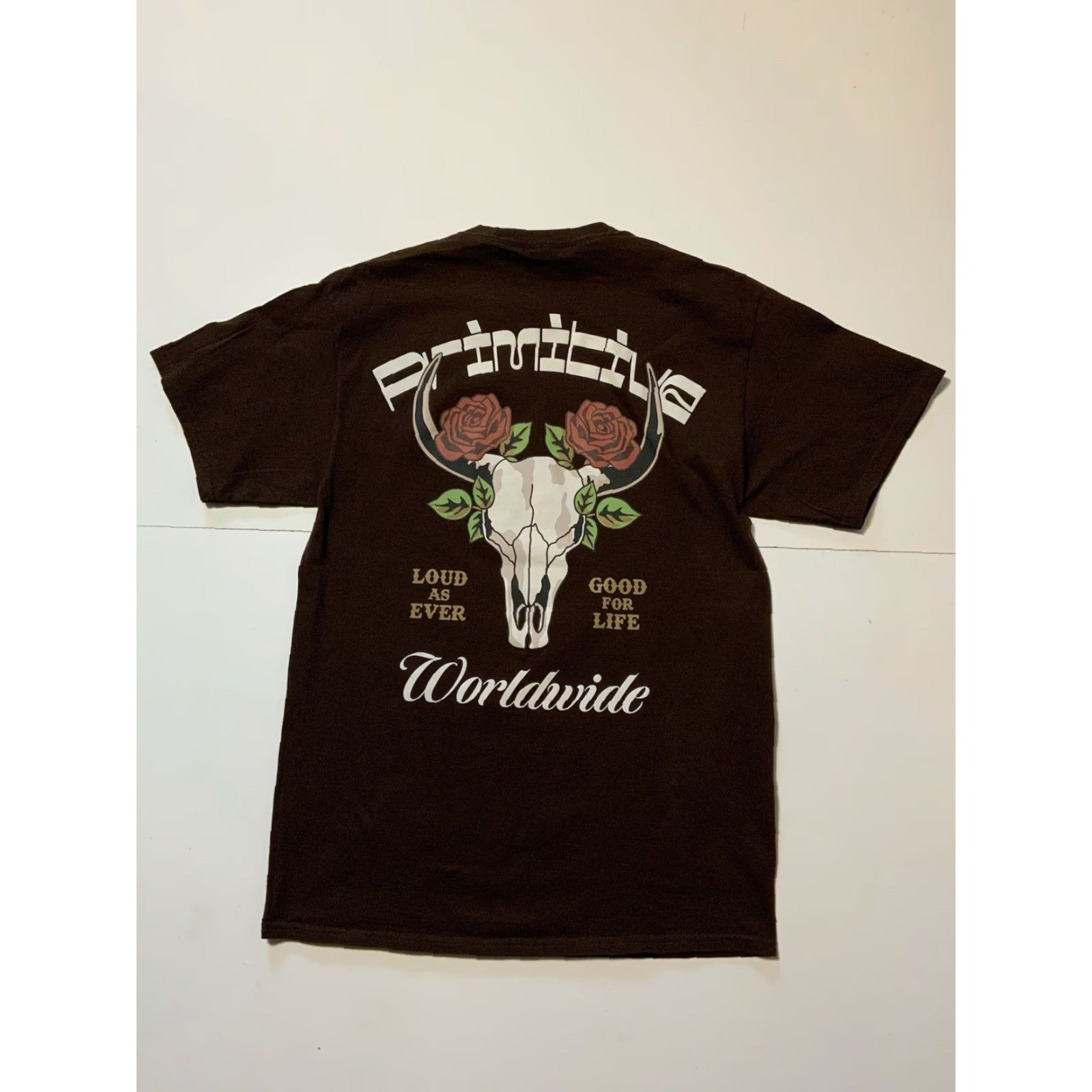 Primitive VINTAGE Primitive Worldwide Rodeo Longhorn Bull Skull Brown Graphic S/S Crew T-Shirt MD Size US M / EU 48-50 / 2 - 3 Thumbnail