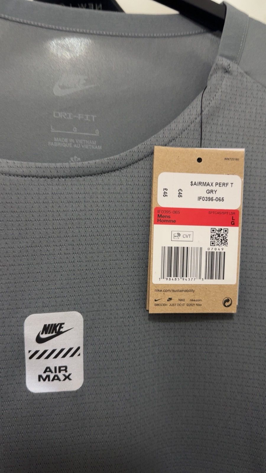 Nike Nike Air Max grey T-shirt Size L Size US L / EU 52-54 / 3 - 3 Thumbnail