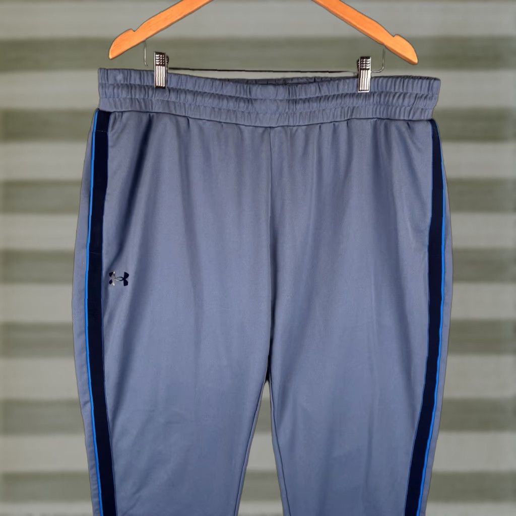 Under Armour Under Armour Jogger Track Pants Mens 2XL Blue Navy Stripe Recover Knit Celliant Knit Athletic Training Pants Mens 2XL Blue Stripe Size US 39 - 1 Thumbnail