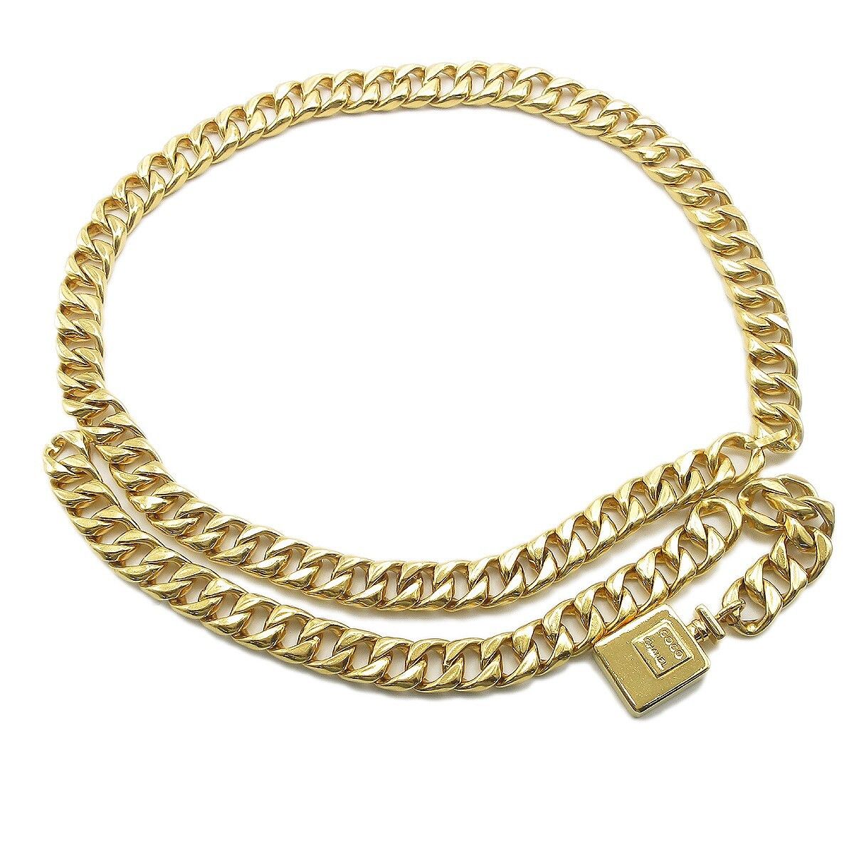 Chanel Chanel Vintage Perfume Bottle Charm Chain Belt Metal Size ONE SIZE - 1 Thumbnail