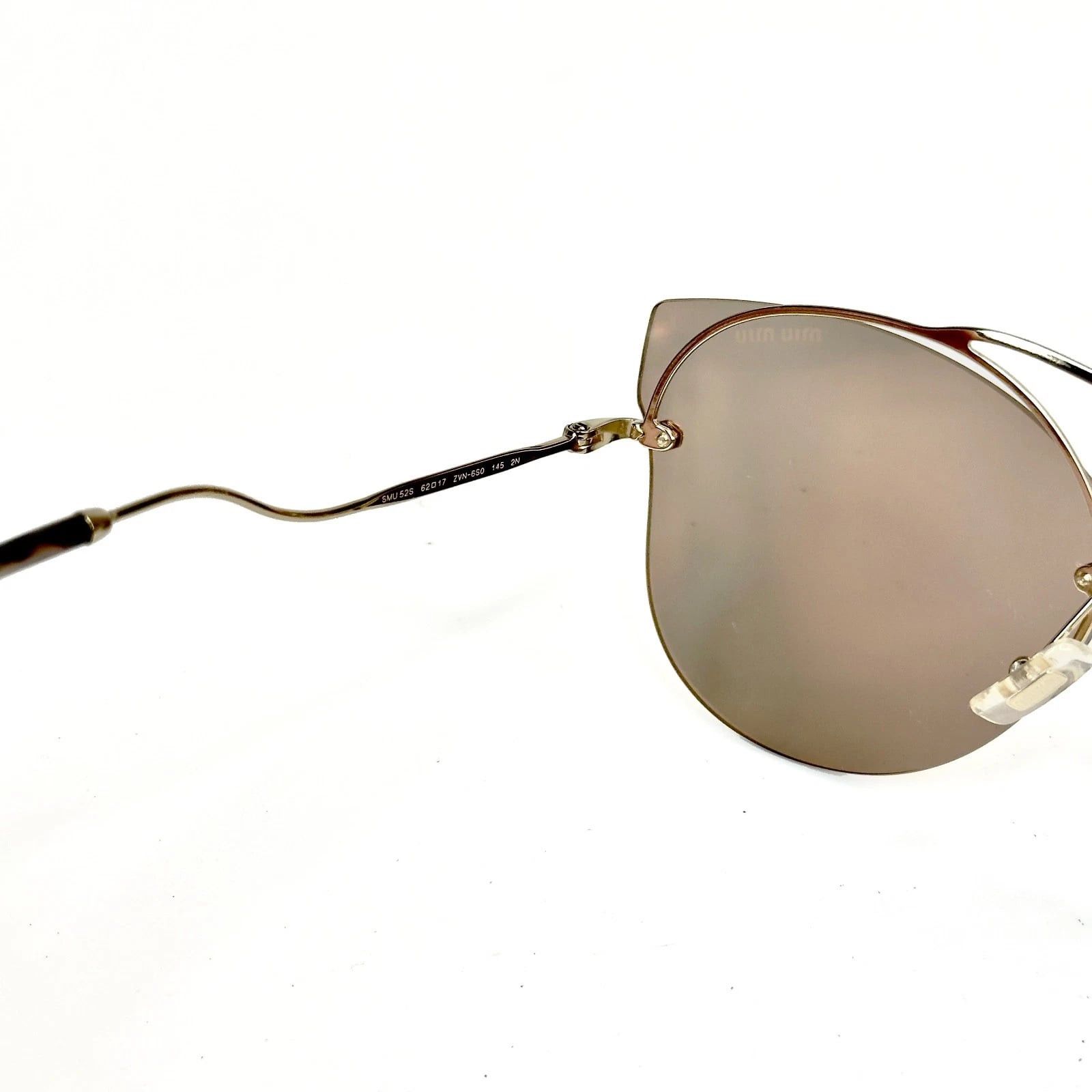Miu Miu MIU MIU MU52SS SCENIQUE Butterfly 52S Gold Peach Sunglasses Size ONE SIZE - 2 Thumbnail