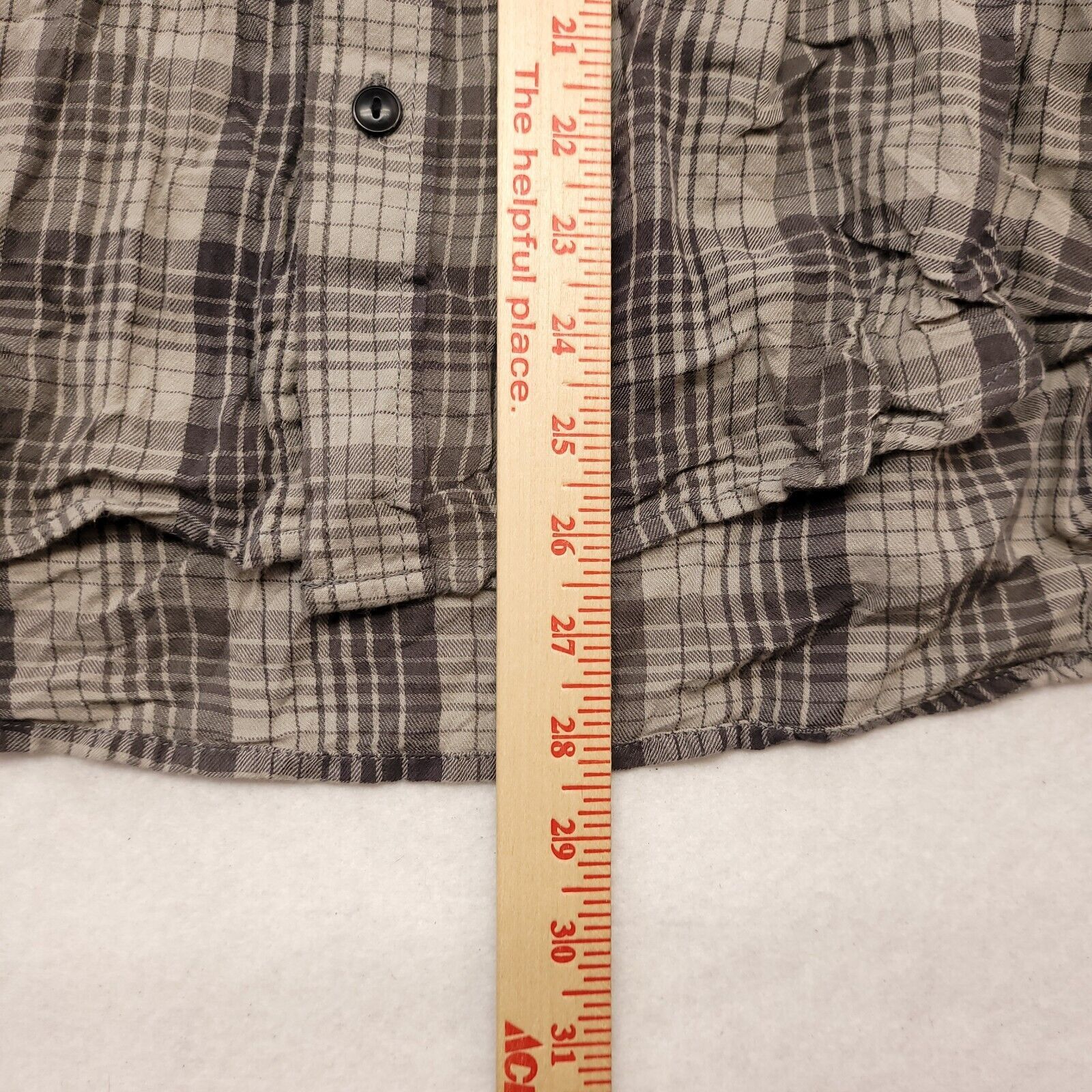 Lucky Brand Lucky Brand Madras Flannel Button Up Shirt Mens Size L Gray Size US L / EU 52-54 / 3 - 8 Thumbnail