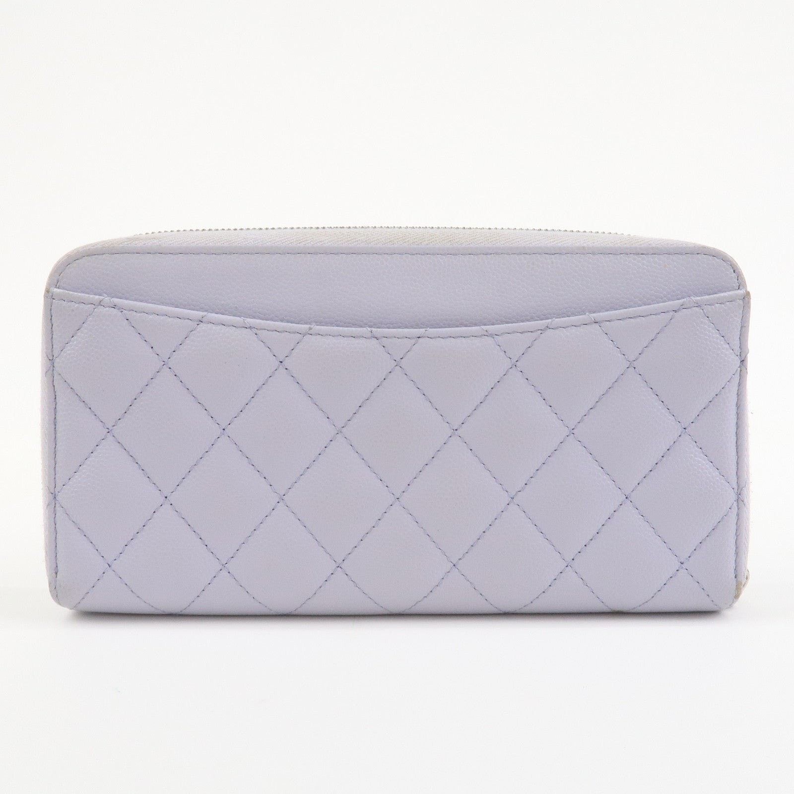 Chanel Chanel Matelasse Zippy Wallet Caviar Leather Purple Size ONE SIZE - 2 Thumbnail
