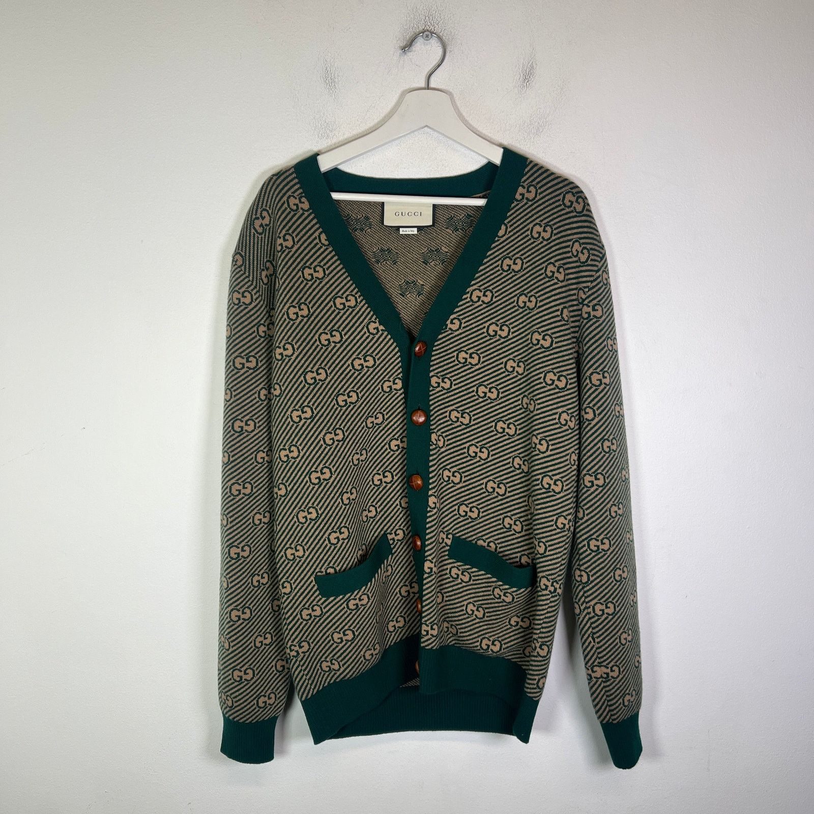 Gucci Gucci GG Logo Wool Cardigan Size US S / EU 44-46 / 1 - 1 Thumbnail