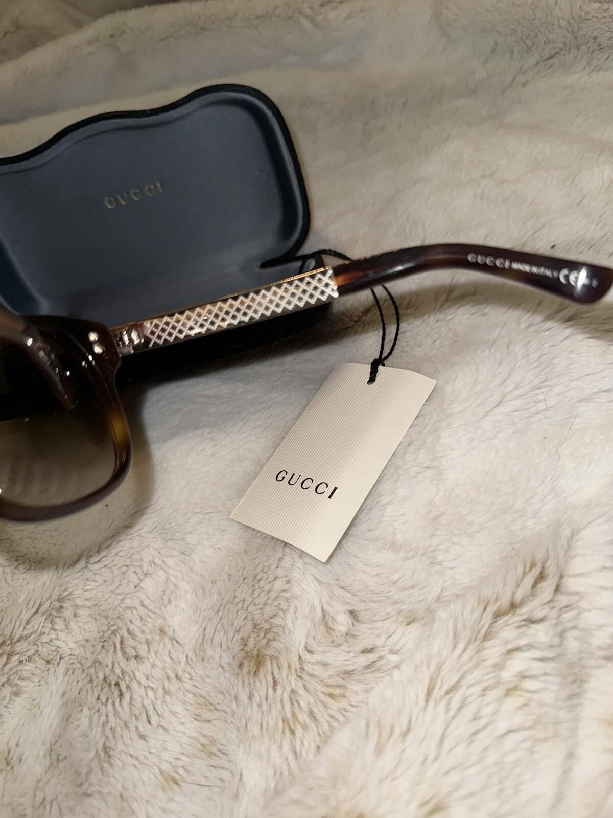 Gucci GUCCI Cristal Cat Sunglasses Brown Gradient & Silver w/ Case Size ONE SIZE - 5 Thumbnail