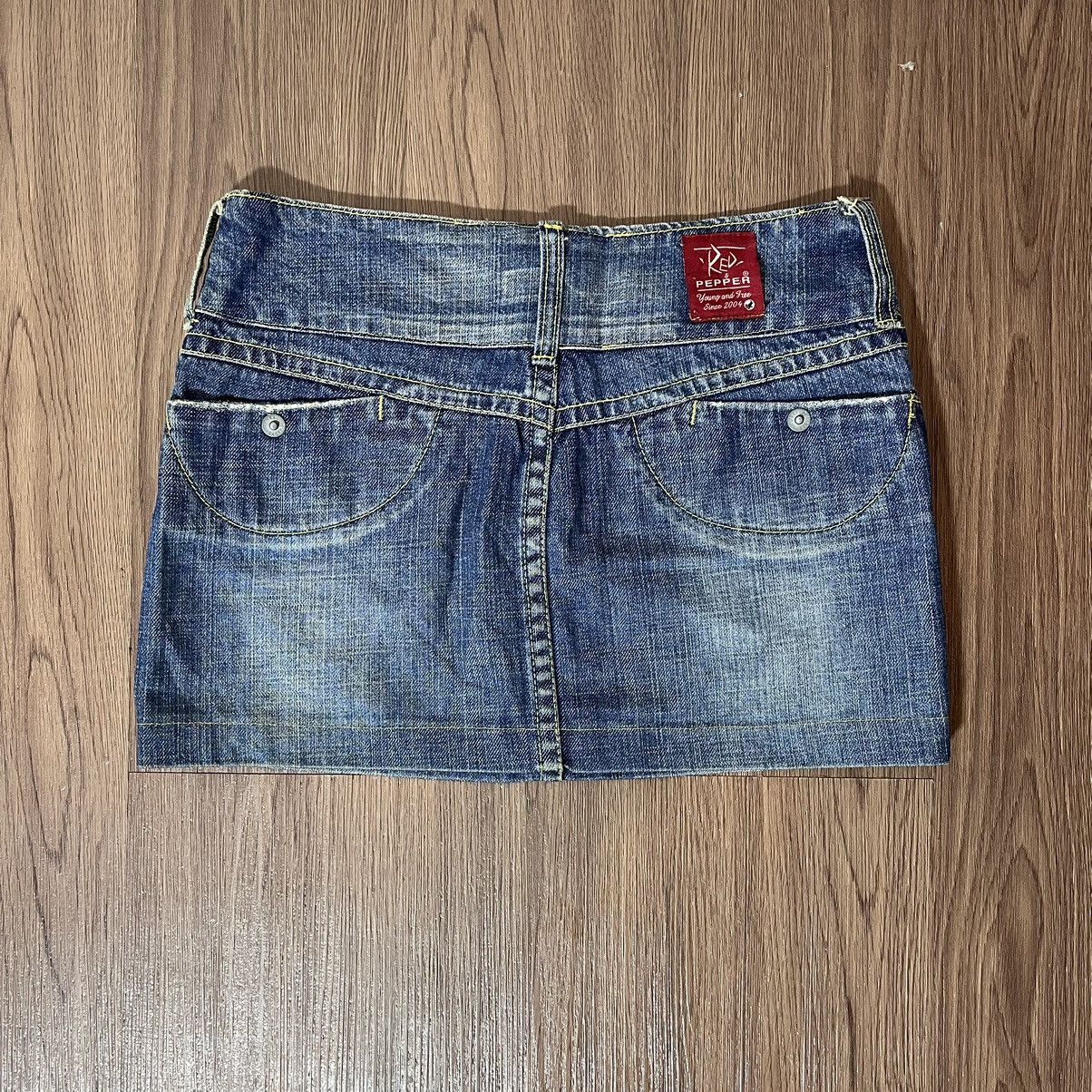 Beauty Beast × Hysteric Glamour × Japanese Brand Y2K Red Pepper whiskers mini skirt Size 31" - 2 Thumbnail
