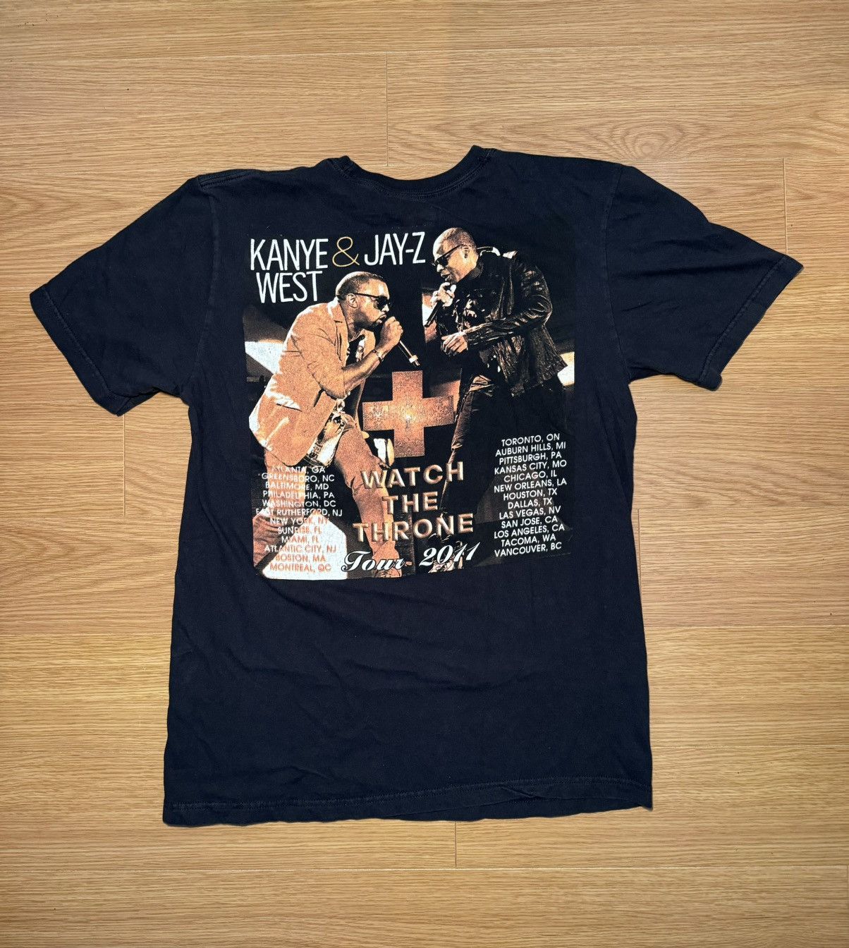 Jay-Z × Kanye West × Nike 2011 Kanye West & Jay Z Watch the Throne tour rap tee grail Size US L / EU 52-54 / 3 - 2 Thumbnail